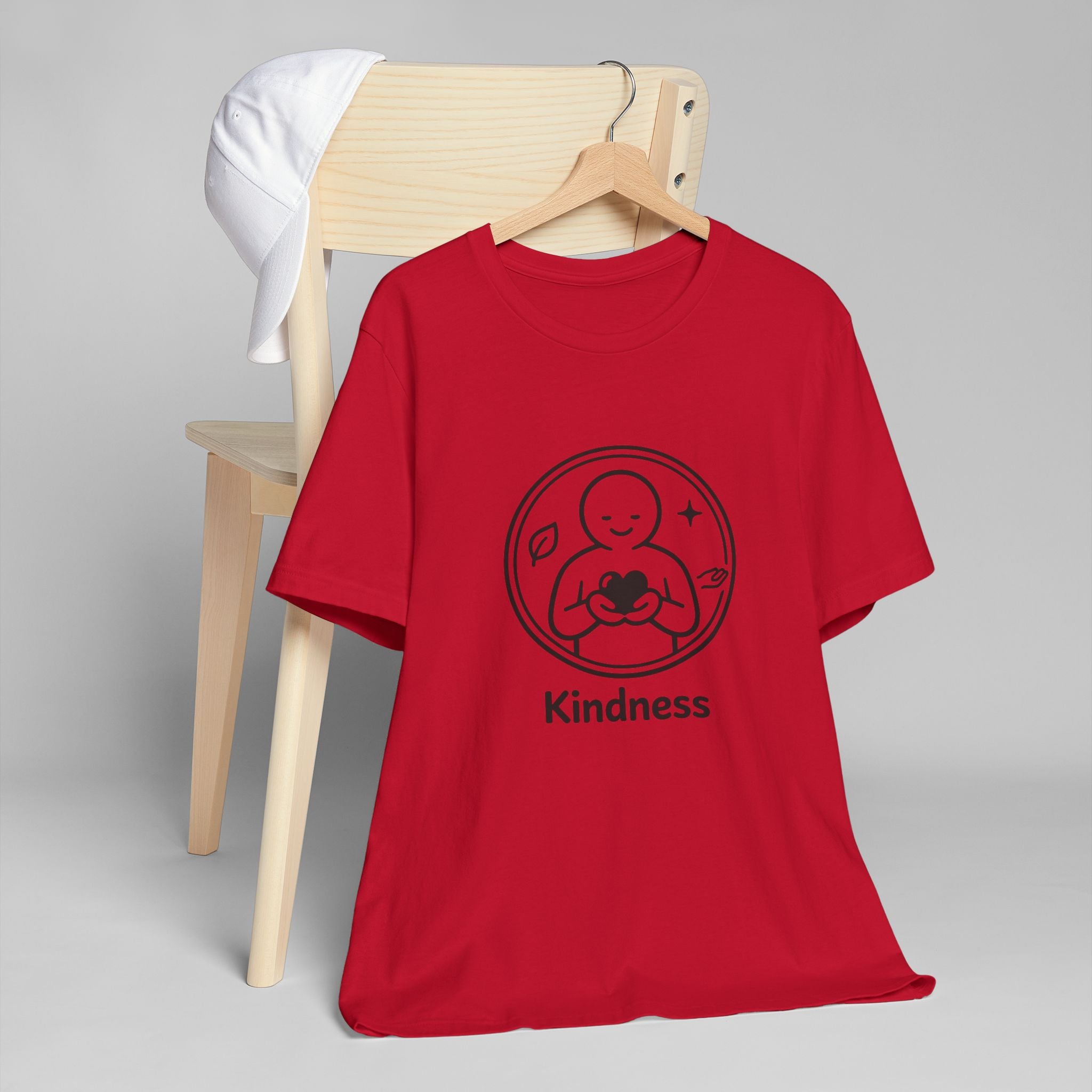Kindness Minimalist T-Shirt | Inspirational Heart Emblem Tee | Soft Everyday Graphic Shirt