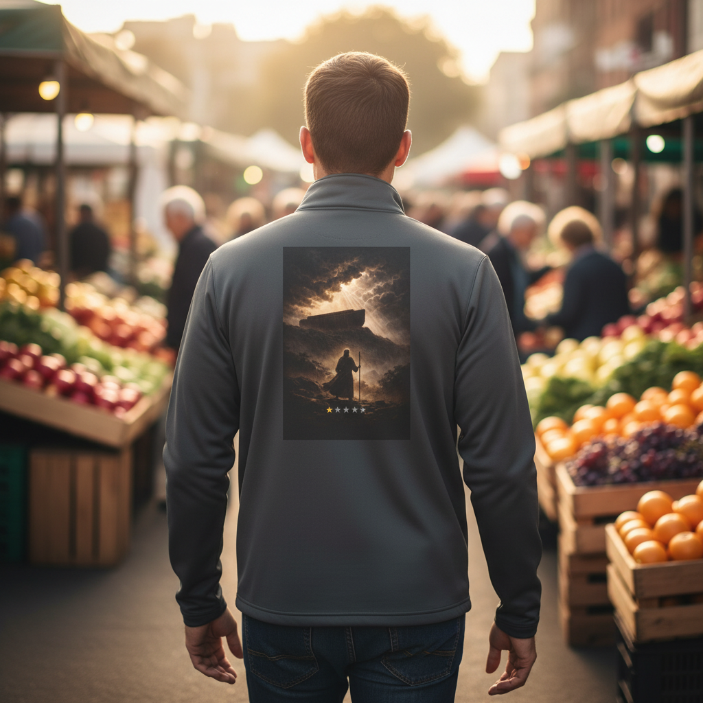 Noah “Faith Tested” – Quarter-Zip Pullover | Sunset Silhouette Faith Graphic