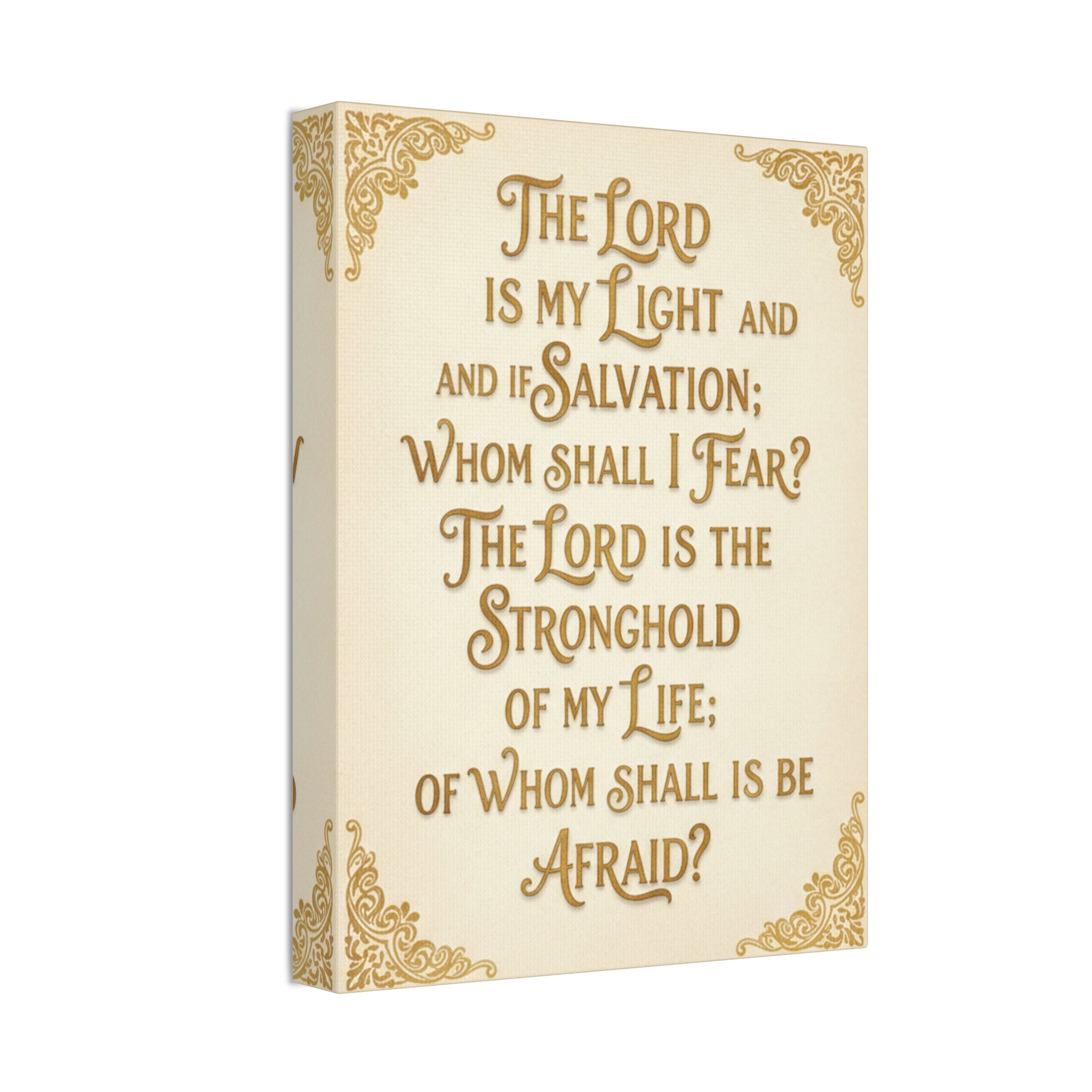 “The Lord Is My Light” Canvas Wall Art – Psalm 27 Scripture Print | Christian Inspirational Canvas