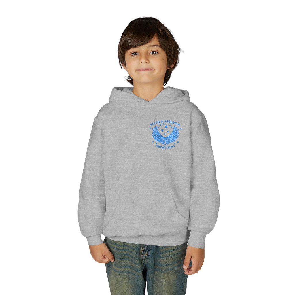 Youth “Be Kind to One Another” Hoodie – Cute Bunny Night Sky Scripture Sweatshirt