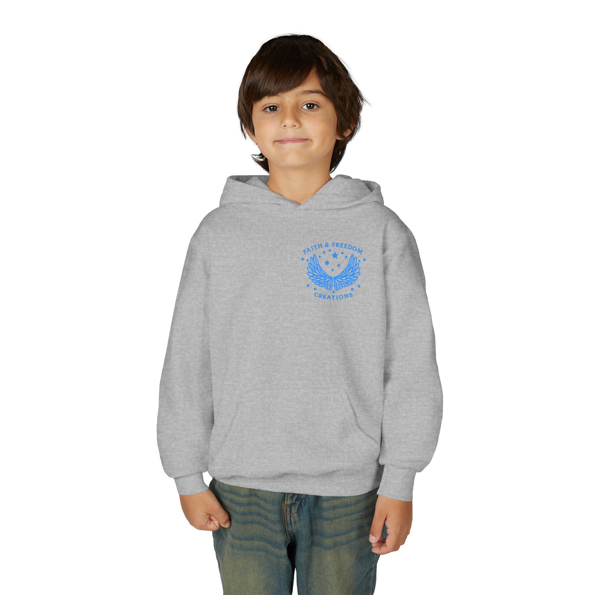 Youth “Be Kind to One Another” Hoodie – Cute Bunny Night Sky Scripture Sweatshirt