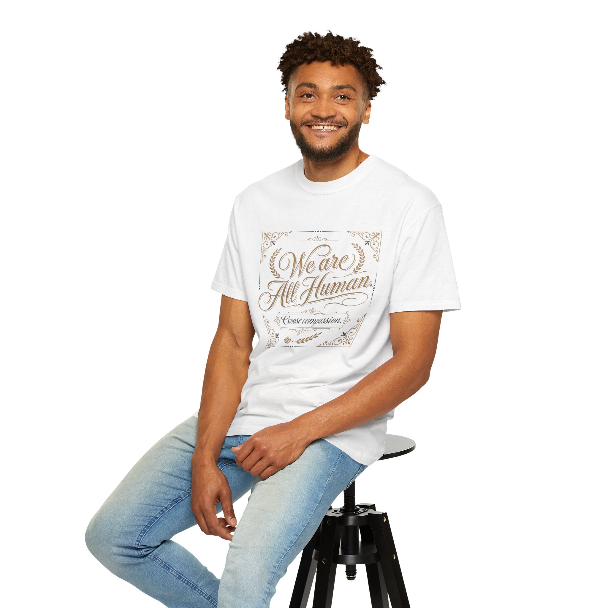 We Are All Human T-Shirt – “Choose Compassion” Inspirational Graphic Tee