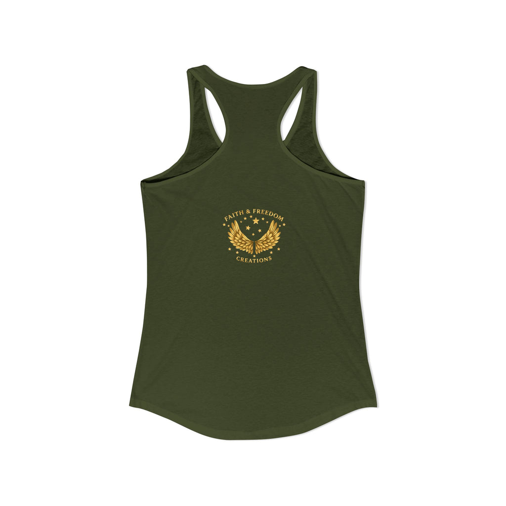 Delilah’s Salon – Women’s Racerback Tank | Vintage Review Graphic – Five-Star Faith Series