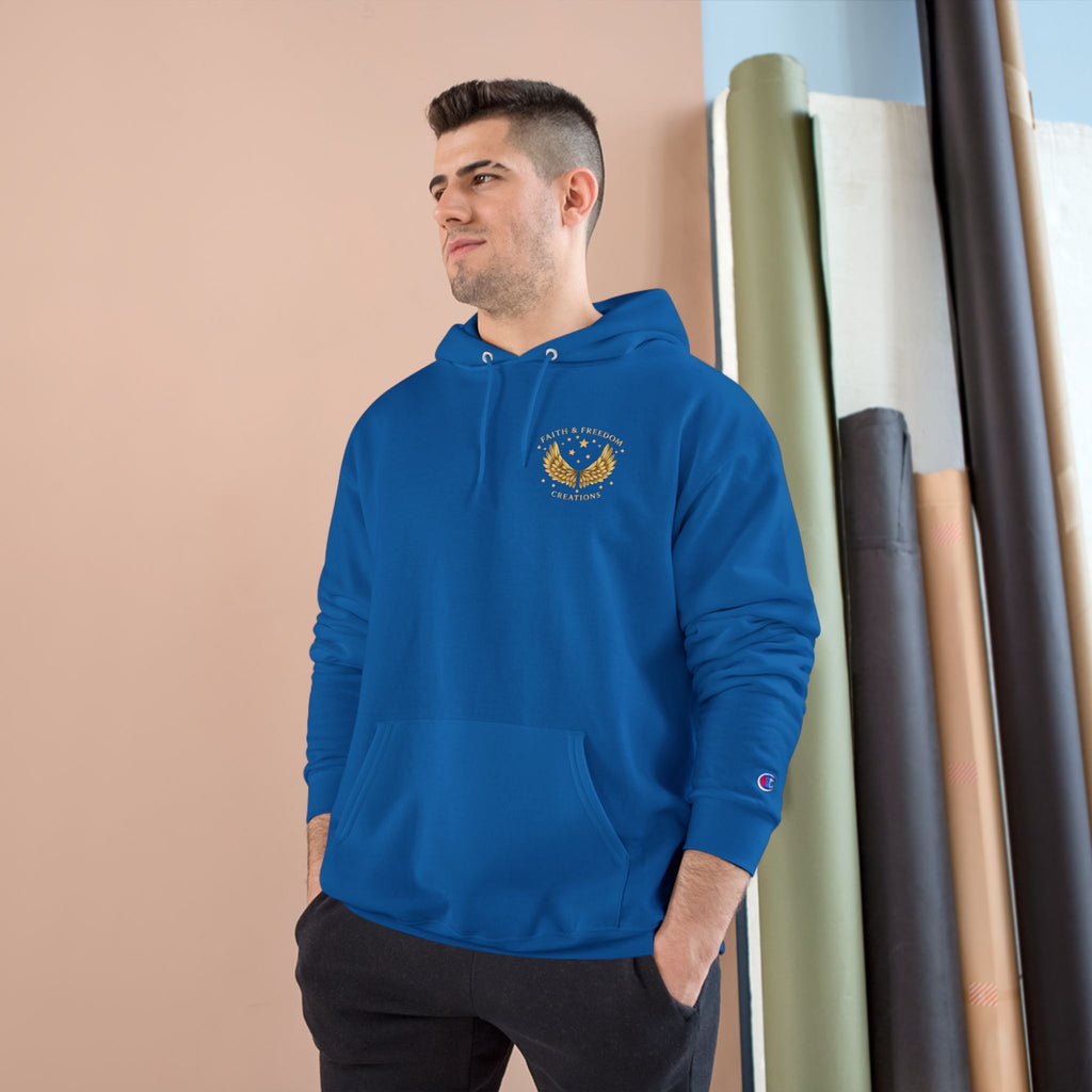 Abraham – Champion Hoodie | “I Trusted the Promise” Vintage Graphic – Five-Star Faith Series