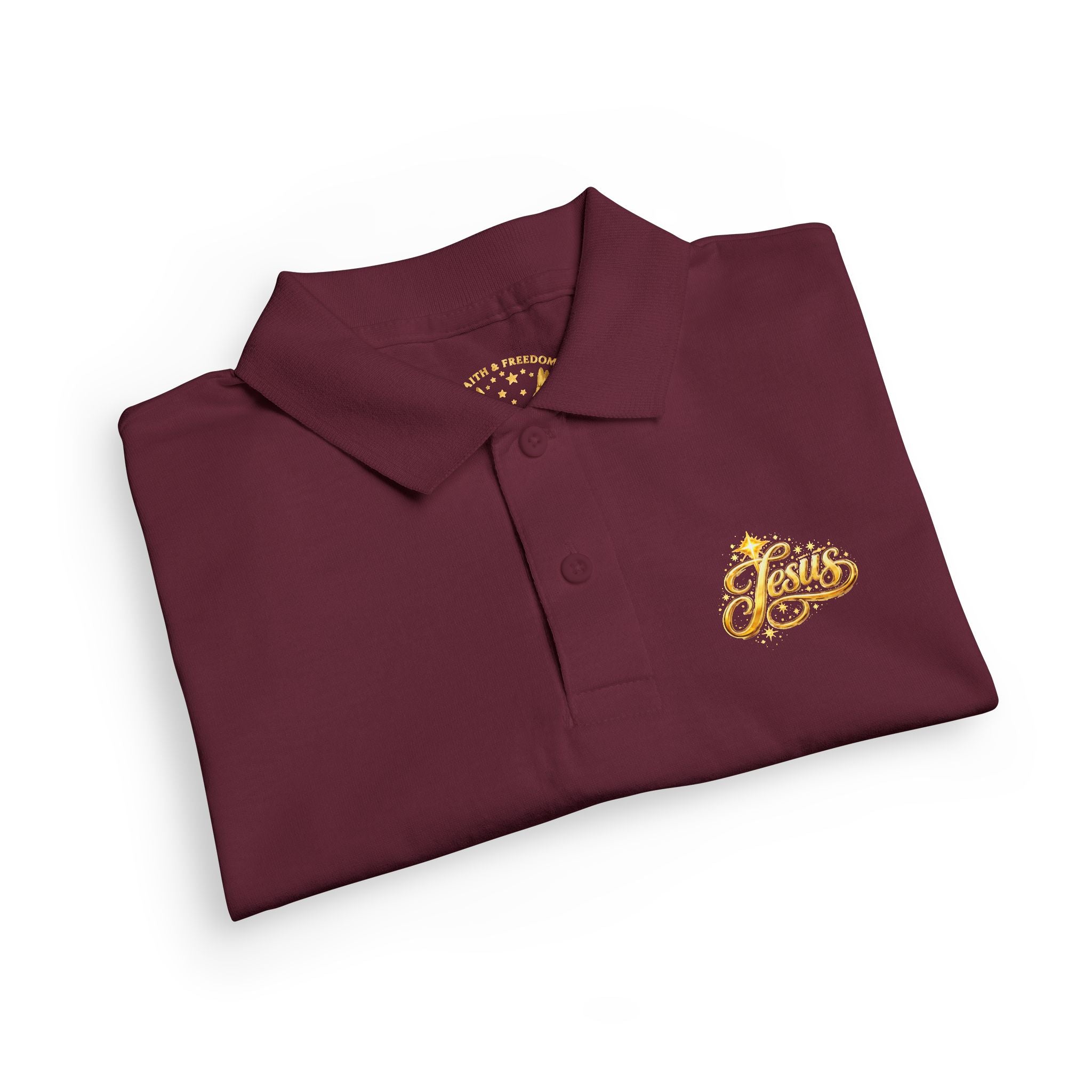 Kids Jesus Gold Nugget Polo – Youth Christian Faith Shirt | Church & Dress Casual Polo