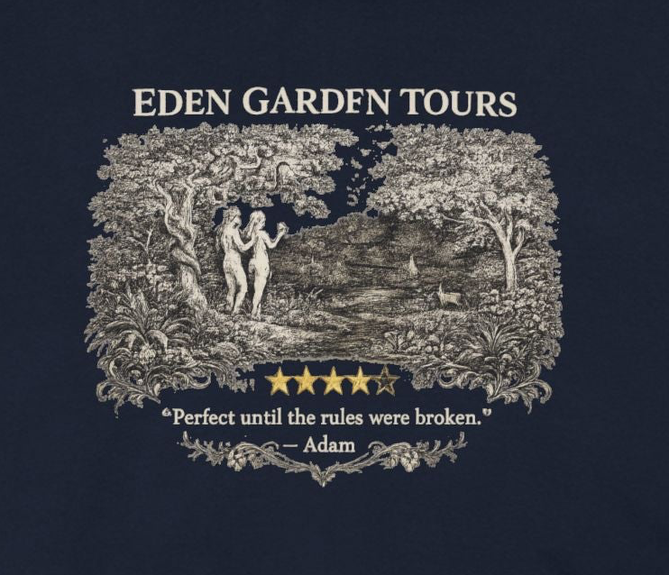 Eden Garden Tours – Zip Hoodie | Vintage Botanical Travel Graphic – Five-Star Faith Series