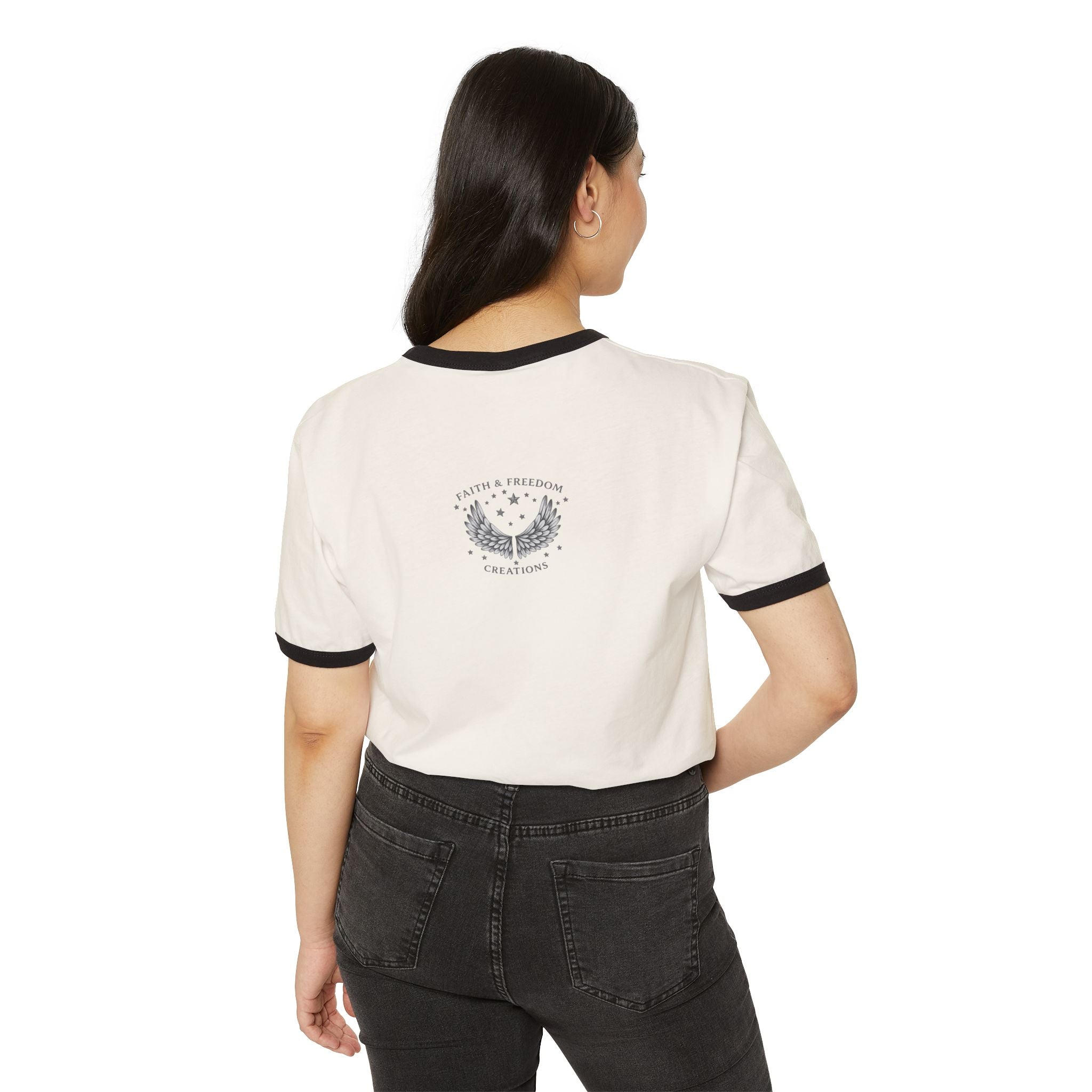 Abraham – Ringer Tee | “I Trusted the Promise” Vintage Graphic – Five-Star Faith Series