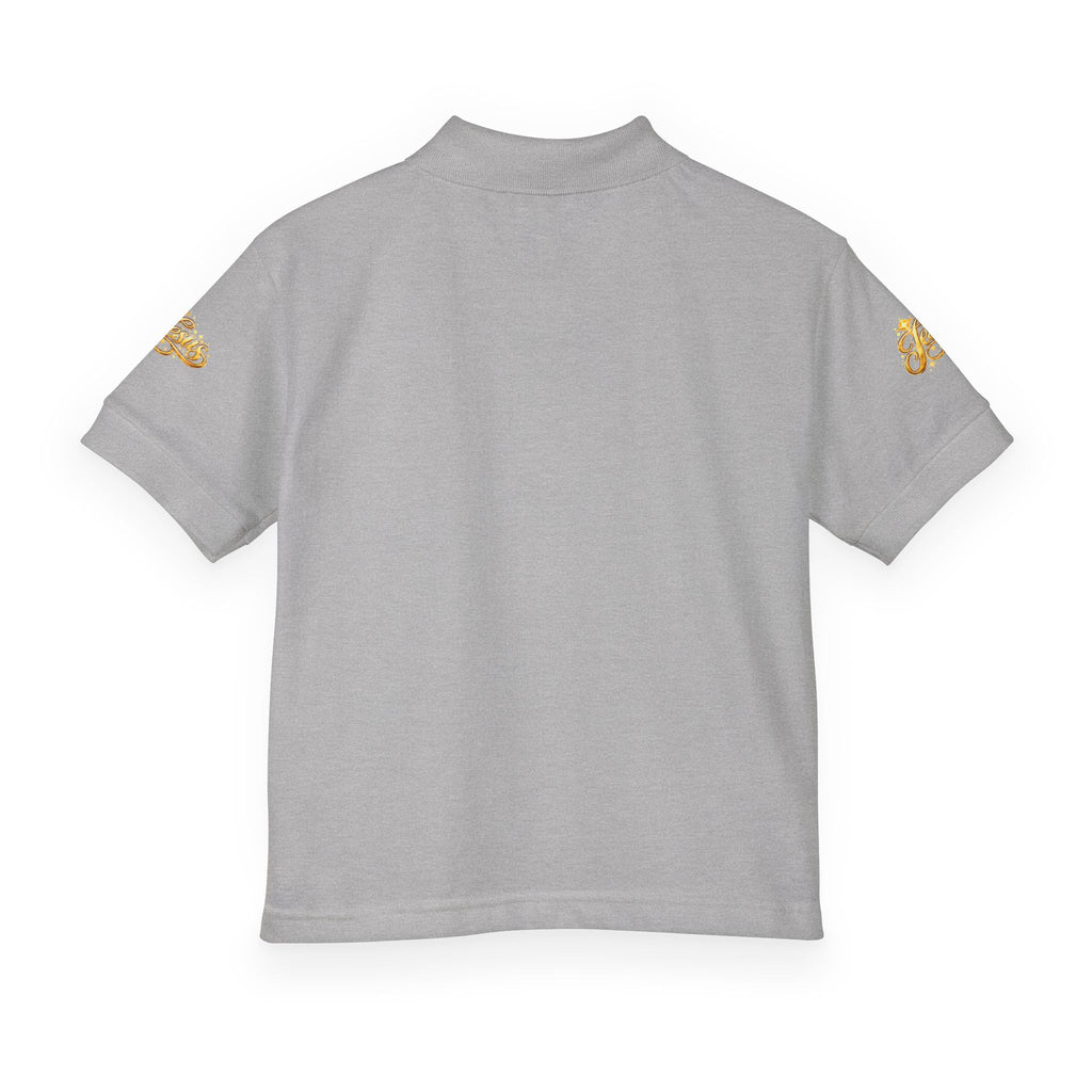Kids Jesus Gold Nugget Polo – Youth Christian Faith Shirt | Church & Dress Casual Polo