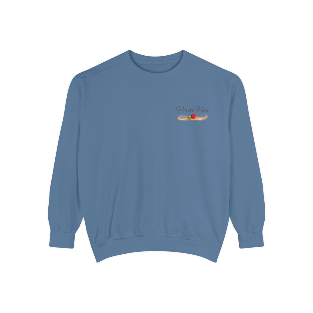 Psalm 34:1 Crewneck Sweatshirt | Inspirational Christian Graphic Sweatshirt | Faith Apparel