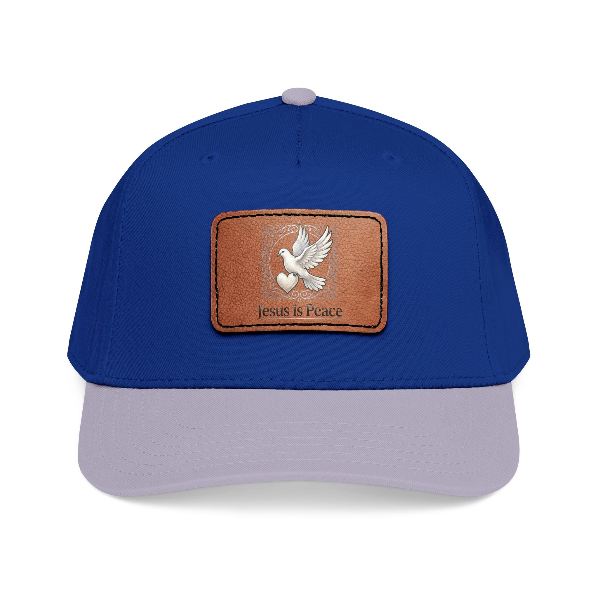 Jesus Is Peace Christian Leather Patch Hat | Dove Faith Baseball Cap | Inspirational Snapback Cap