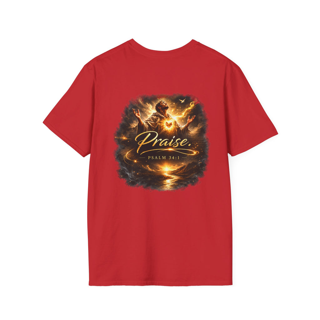 Minimalist Christian T-shirt featuring a Dove of Peace chest emblem with the words “Pray, Love, Remember” on a soft lightweight faith-inspired tee.
