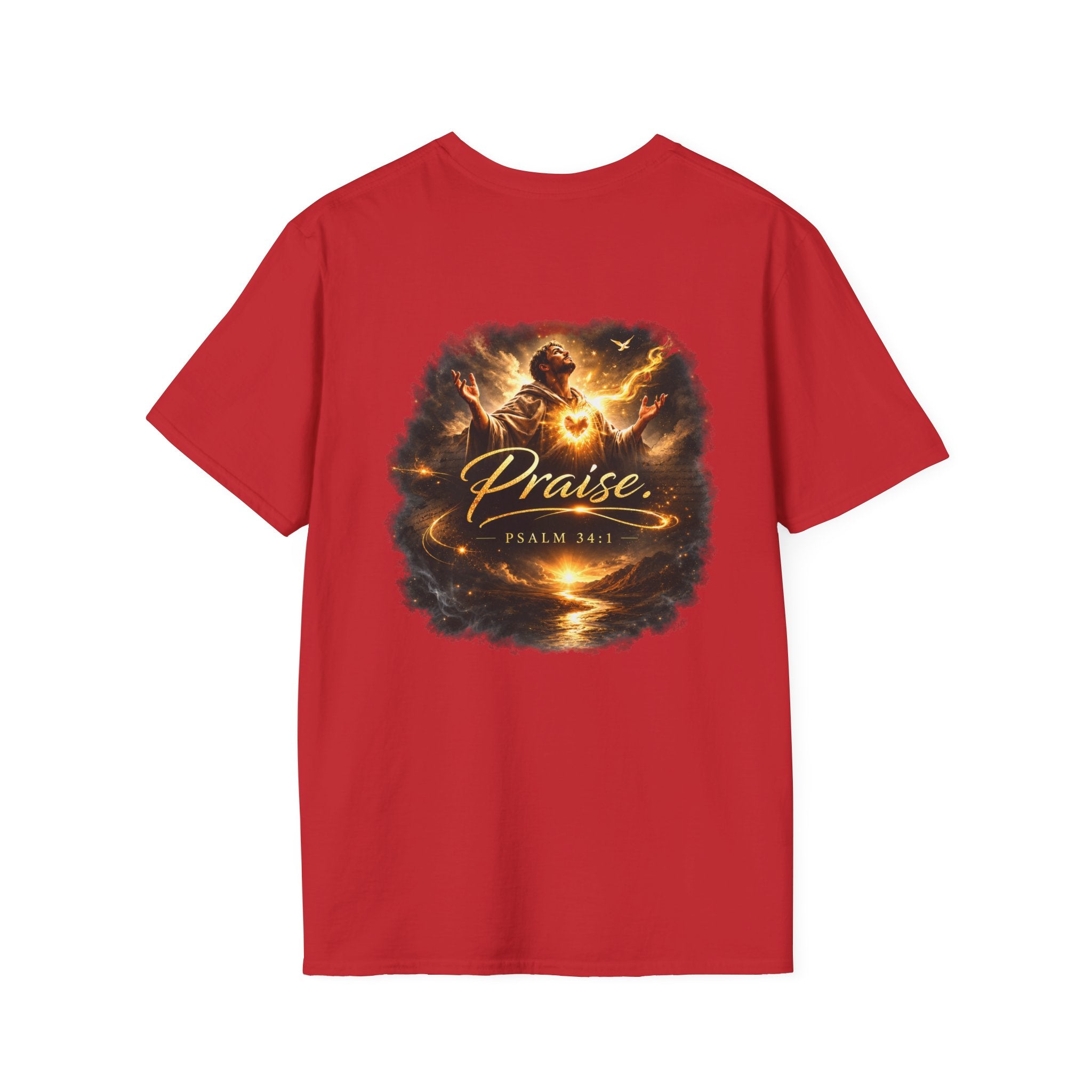 Minimalist Christian T-shirt featuring a Dove of Peace chest emblem with the words “Pray, Love, Remember” on a soft lightweight faith-inspired tee.