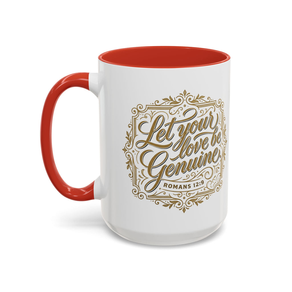 Let Your Love Be Genuine Coffee Mug | Romans 12:9 Christian Mug | Inspirational Faith Gift