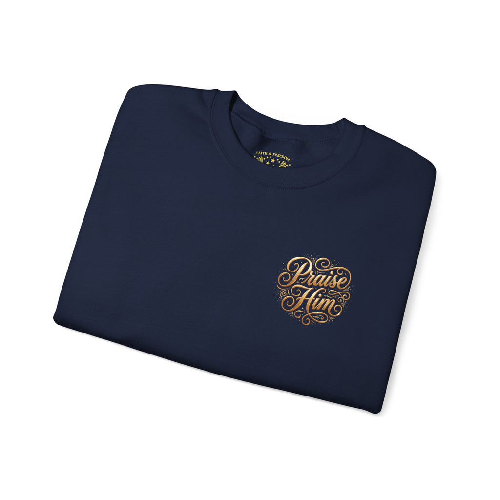 Praise Psalm 150 Sweatshirt | Christian Faith Crewneck Pullover | Inspirational Worship Apparel
