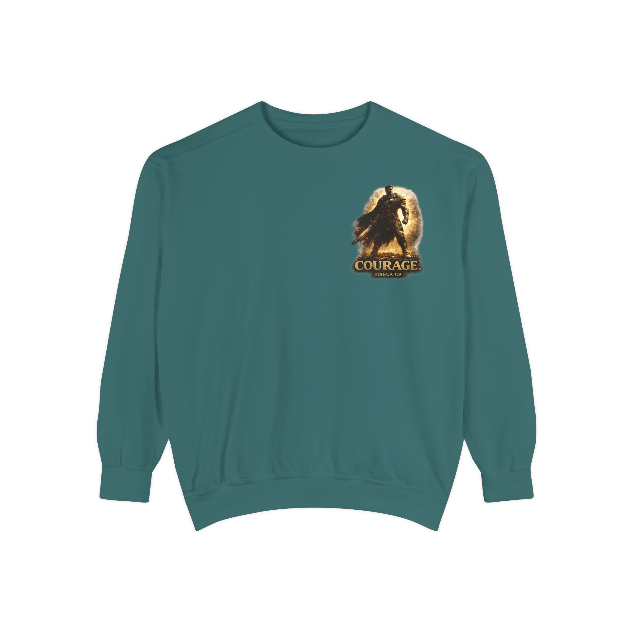 Joshua Courage Sweatshirt | Be Strong and Courageous Christian Crewneck | Inspirational Faith Apparel