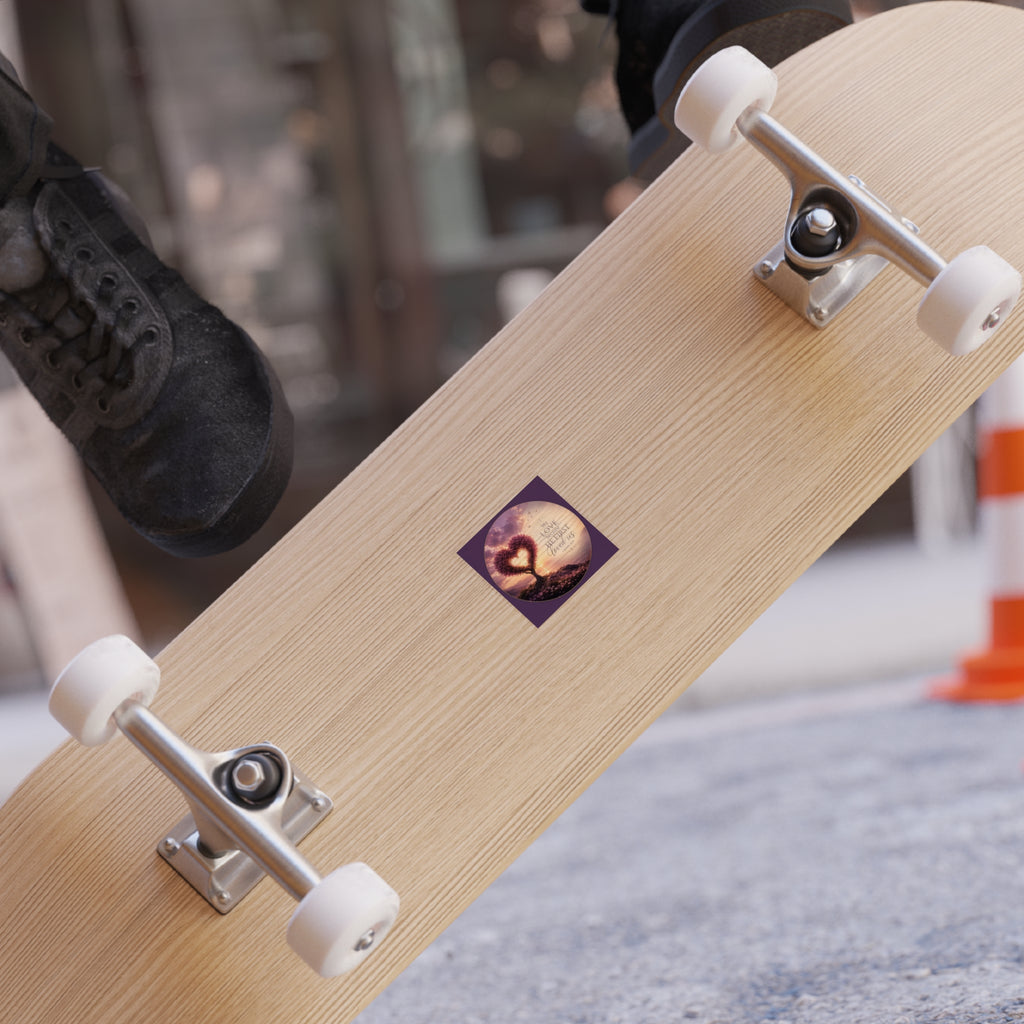 Skateboard with a visible logo on a blurred background