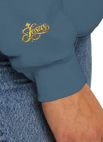 Jesus Gold Script Hoodie – Sparkle Christian Faith Pullover | Inspirational Hoodie
