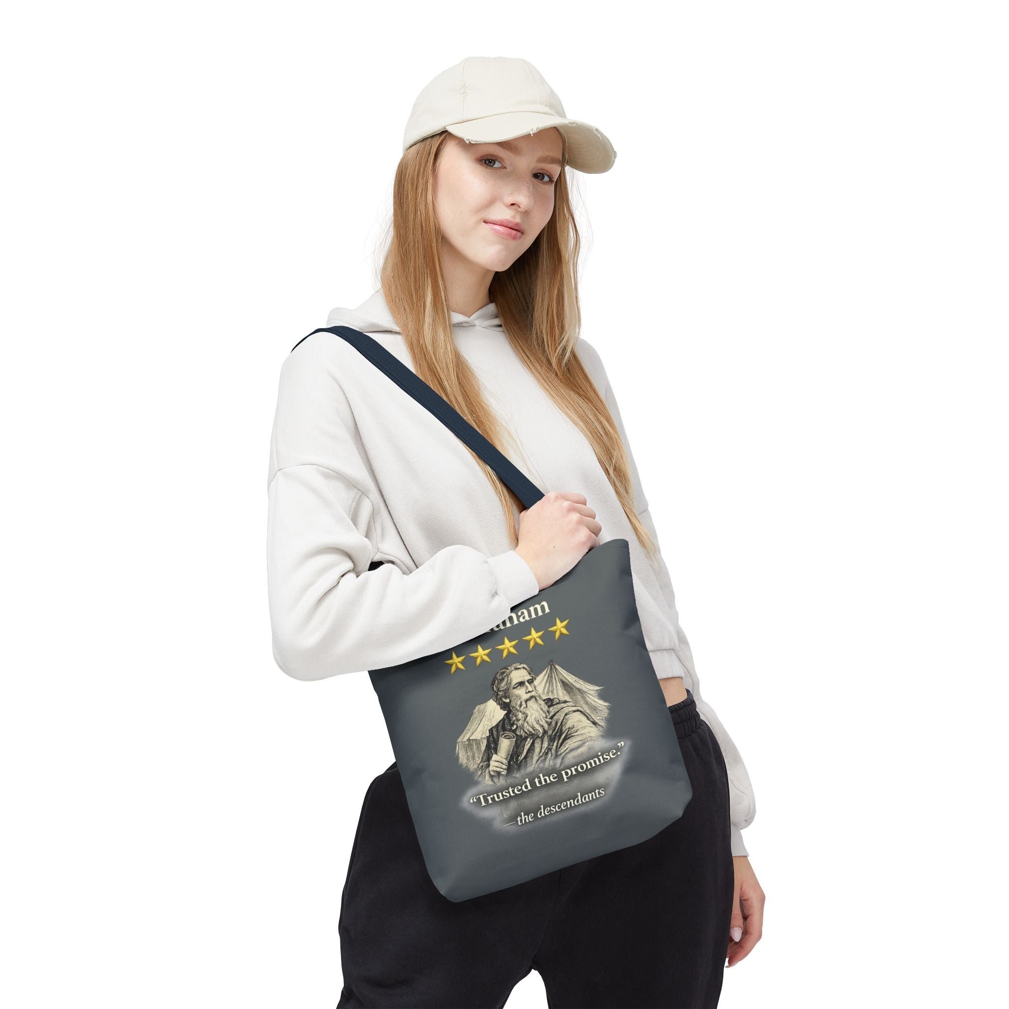 Abraham – Tote Bag | “Trusted the Promise” Patriarch Graphic – Five-Star Faith Series