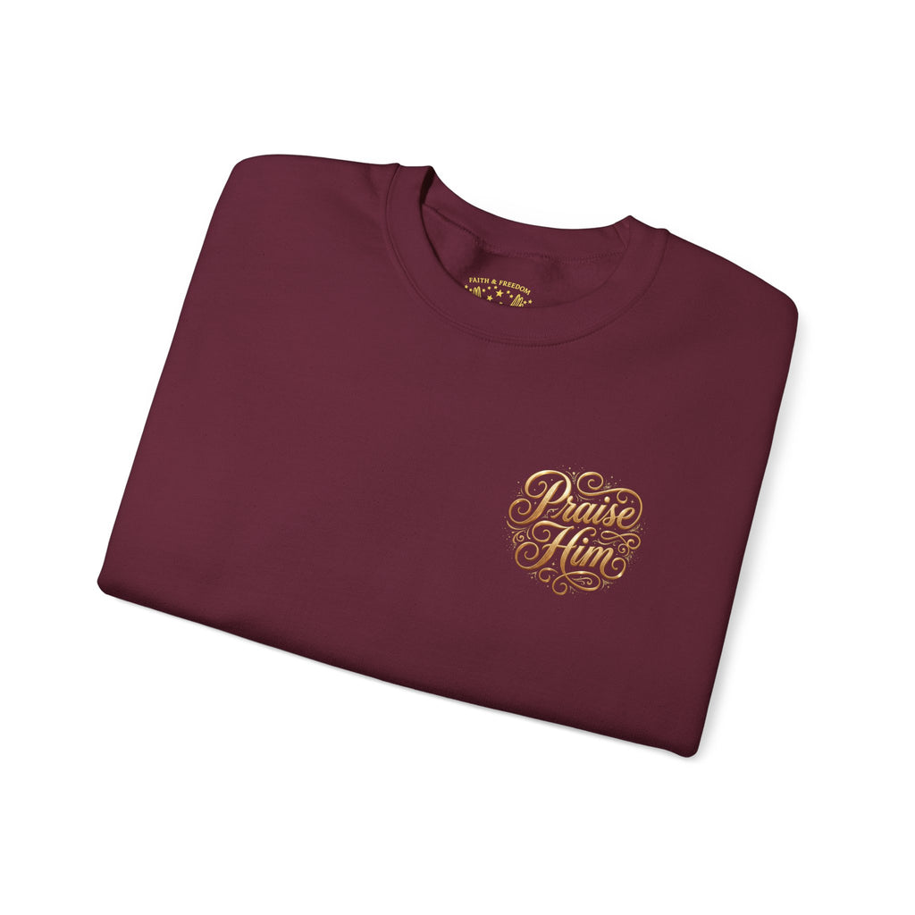 Praise Psalm 150 Sweatshirt | Christian Faith Crewneck Pullover | Inspirational Worship Apparel
