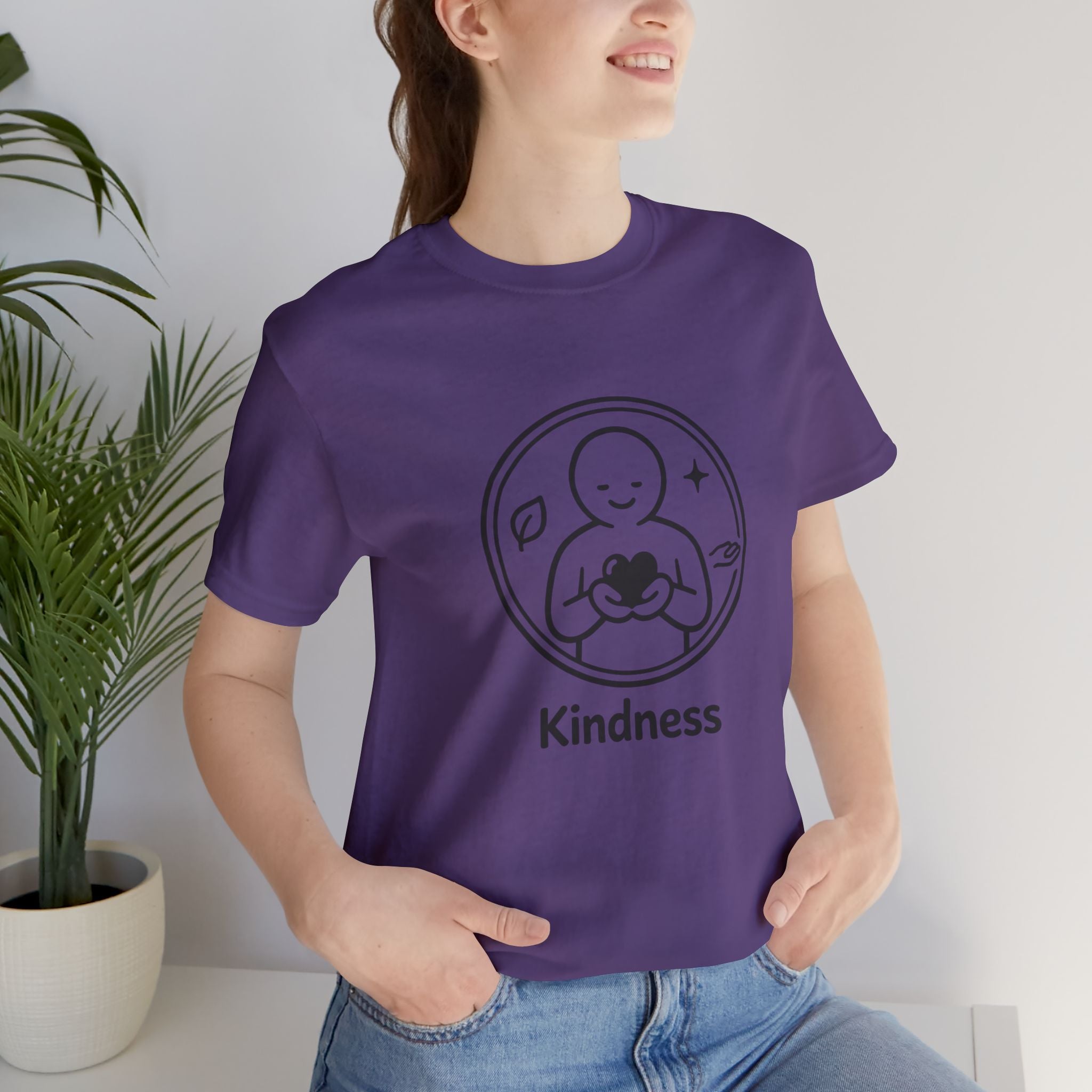 Kindness Minimalist T-Shirt | Inspirational Heart Emblem Tee | Soft Everyday Graphic Shirt