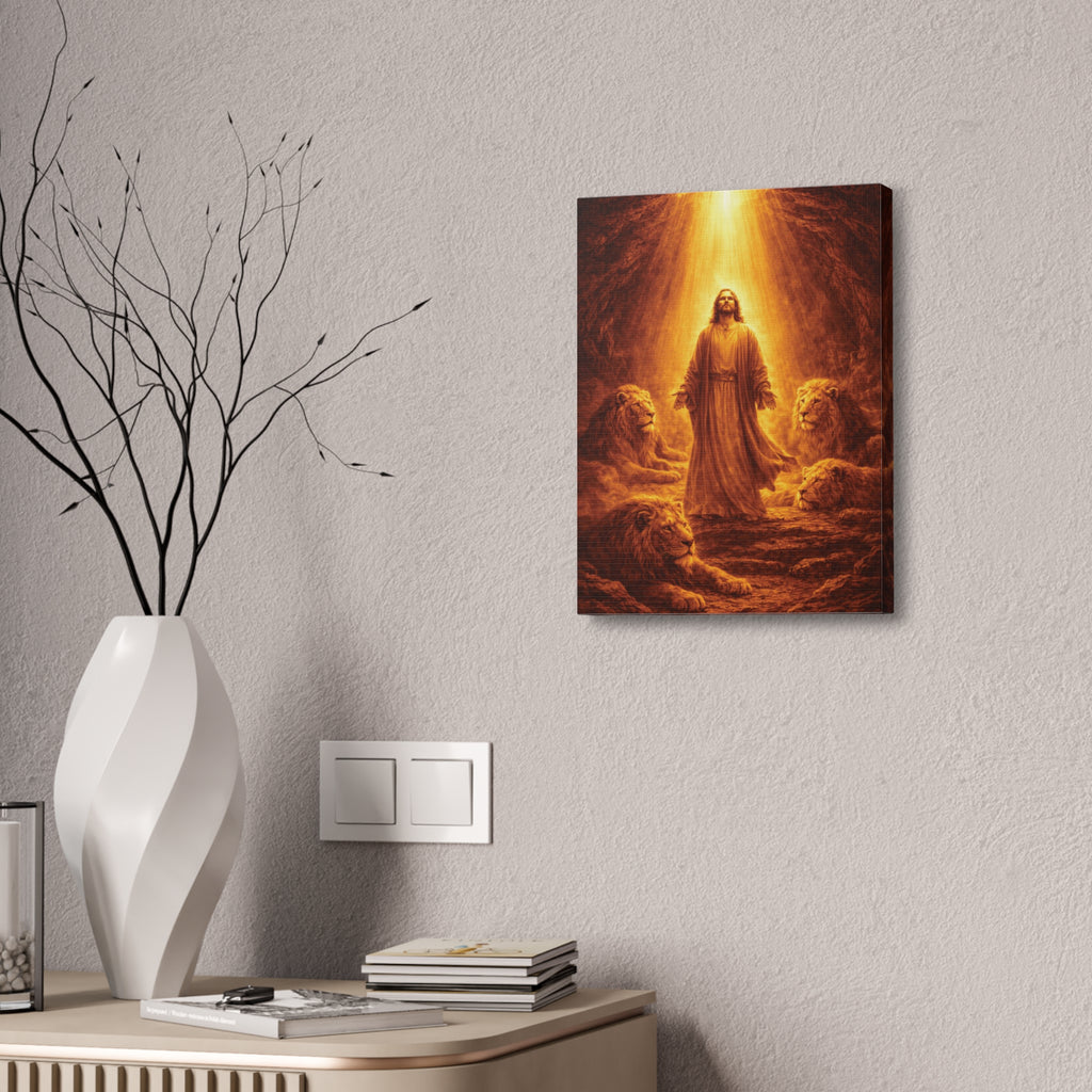 Lion of Judah – Daniel and the Lions Canvas Print | Christian Wall Art of Faith and Courage