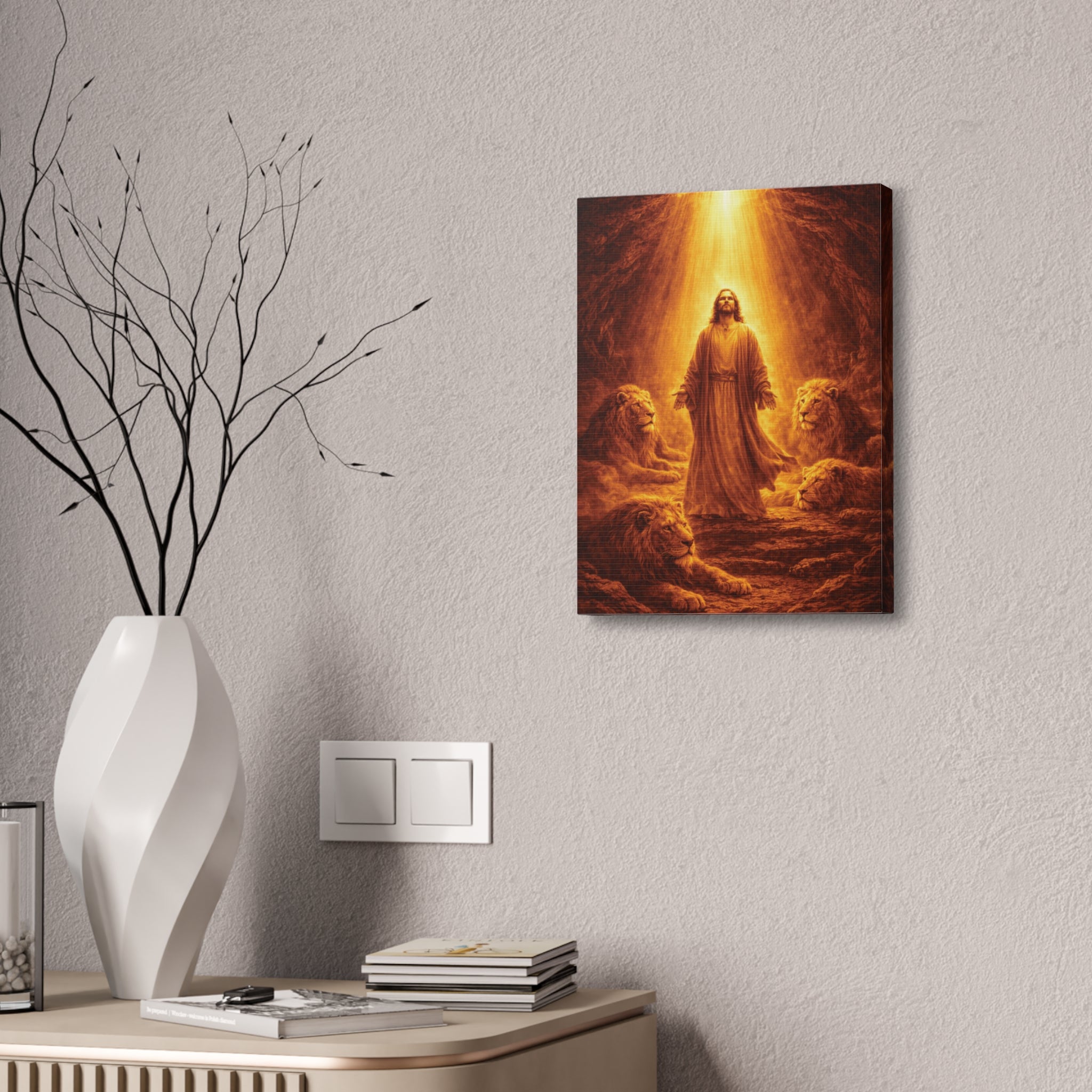 Lion of Judah – Daniel and the Lions Canvas Print | Christian Wall Art of Faith and Courage