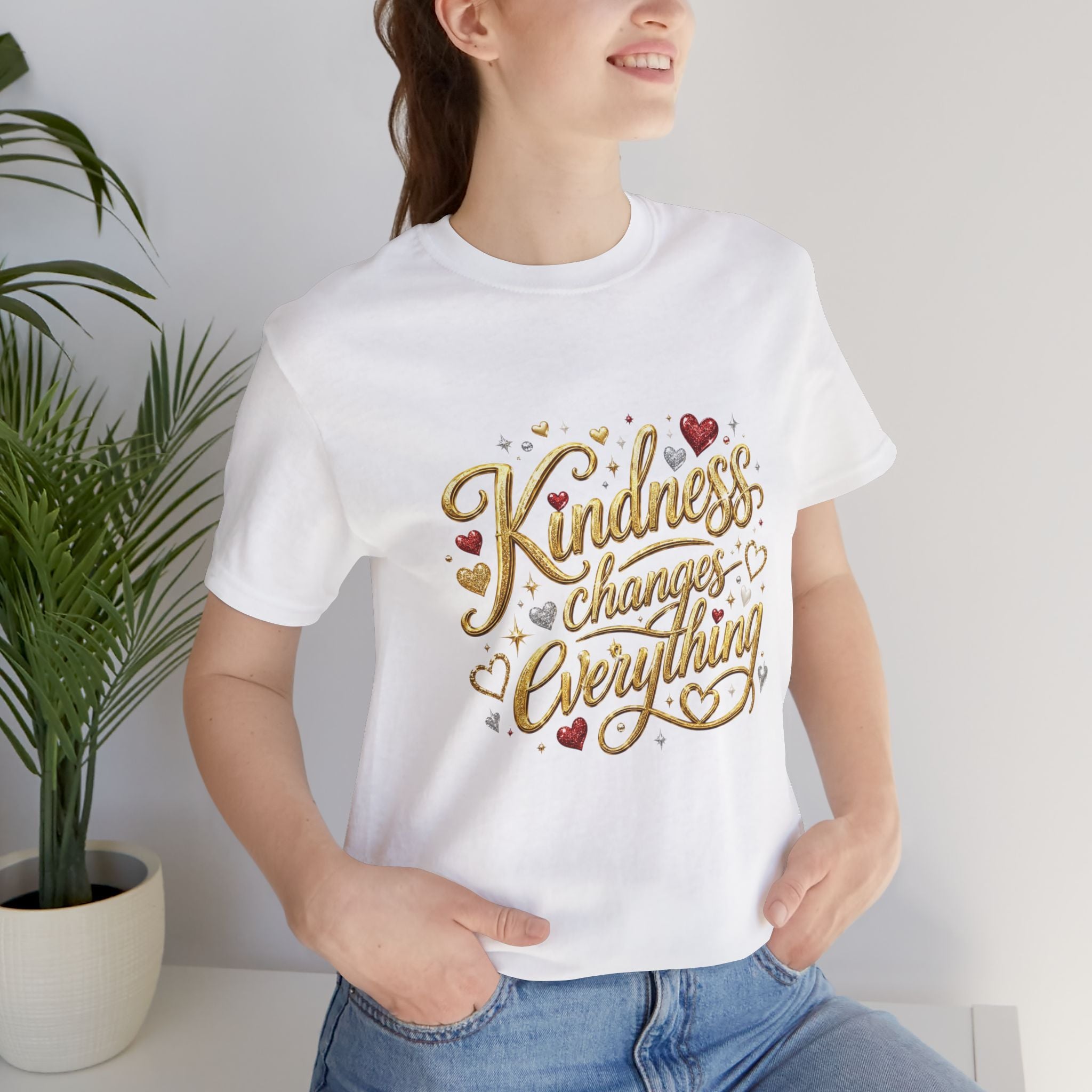 Kindness Changes Everything T-Shirt | Inspirational Script Graphic Tee | Soft Everyday Kindness Shirt