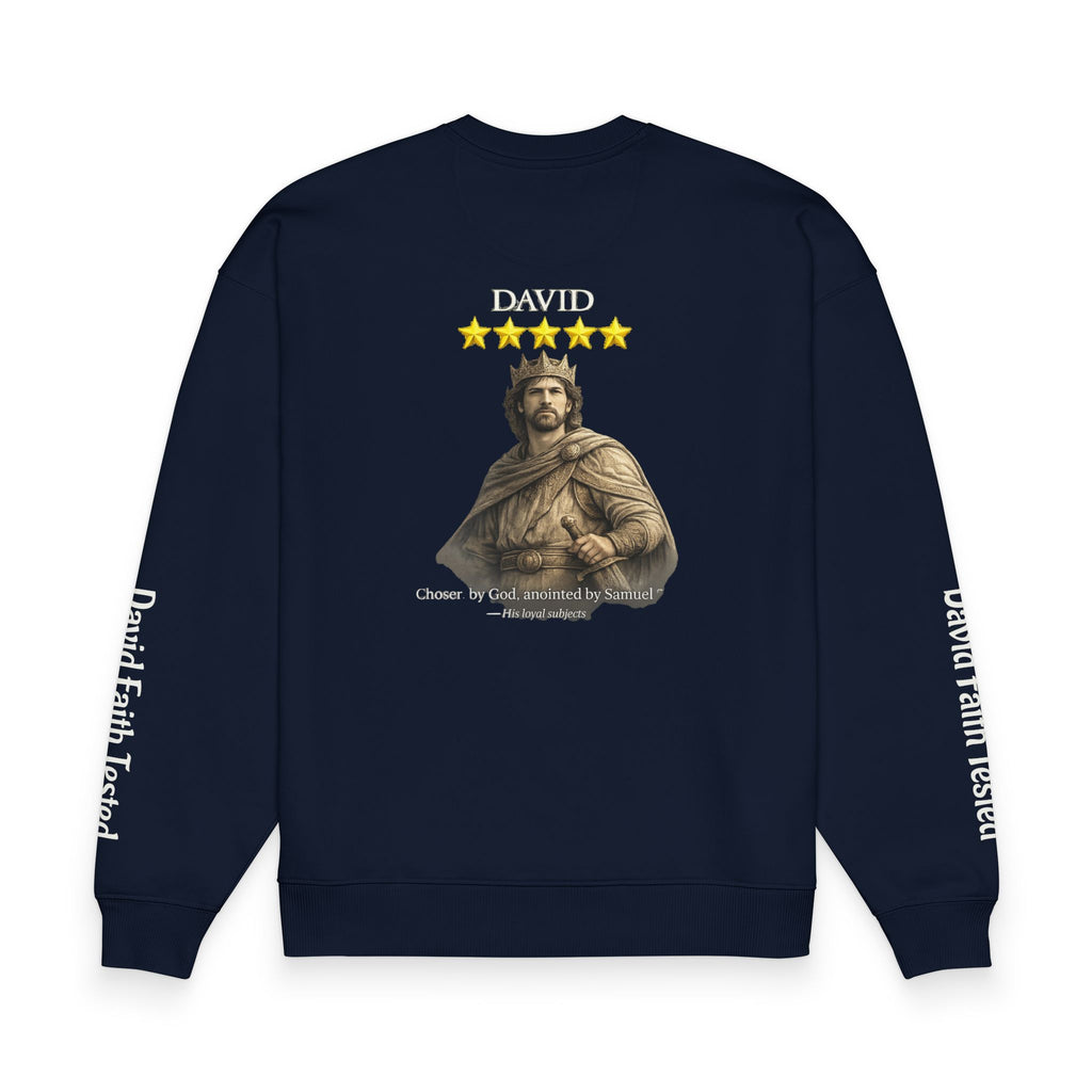 David King Crewneck Sweatshirt — 'Chosen by God' Faith Graphic Pullover