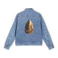 Denim Jacket - "Matthew" Religious Portrait Back Print, Inspirational Christian Outerwear