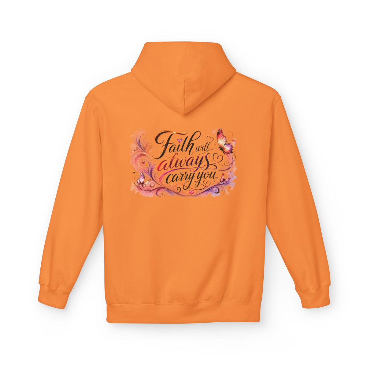 Faith Will Always Carry You Hoodie | Butterfly Christian Inspirational Pullover