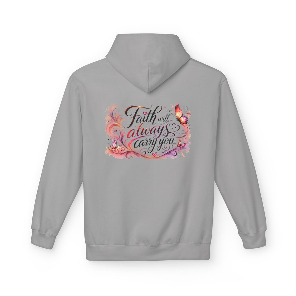 Faith Will Always Carry You Hoodie | Butterfly Christian Inspirational Pullover