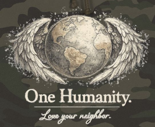 “One Humanity” Hoodie – “Love Your Neighbor” Earth & Wings Graphic Sweatshirt
