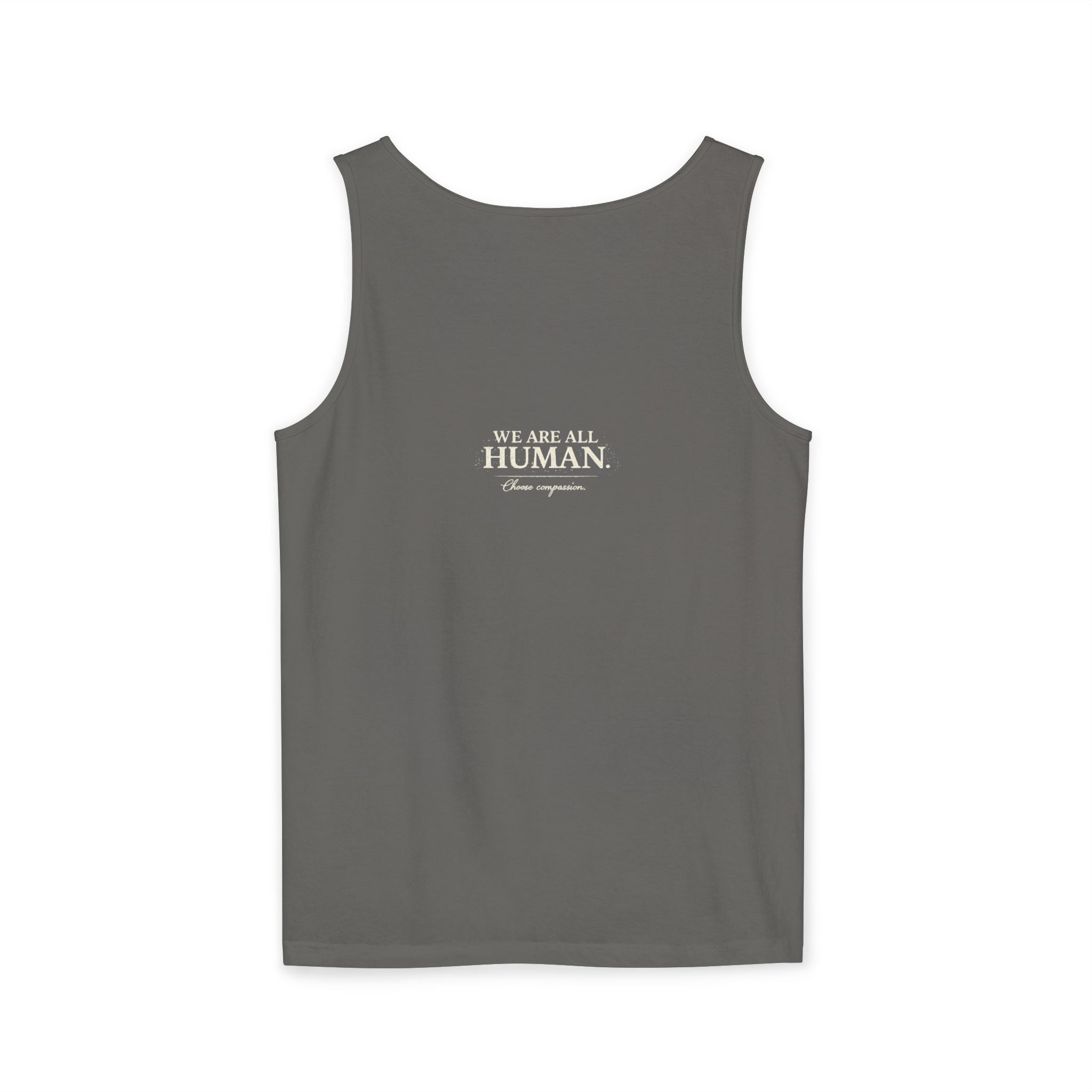 “Every Heart Beats the Same” Vintage Surf Tank Top – Garment-Dyed Coastal Unity Tank