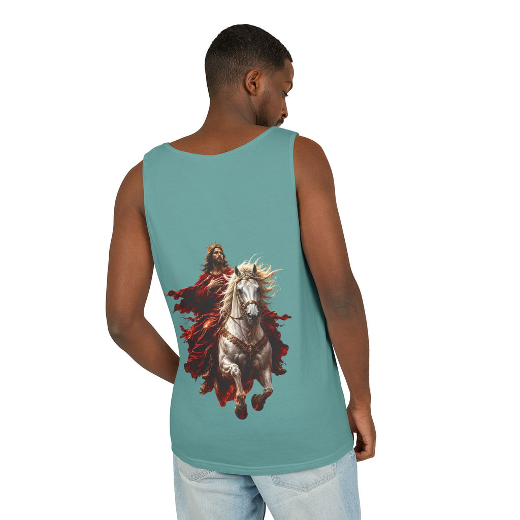 Jesus Second Coming Tank Top | Jesus on White Horse Christian Tank | Inspirational Faith Apparel