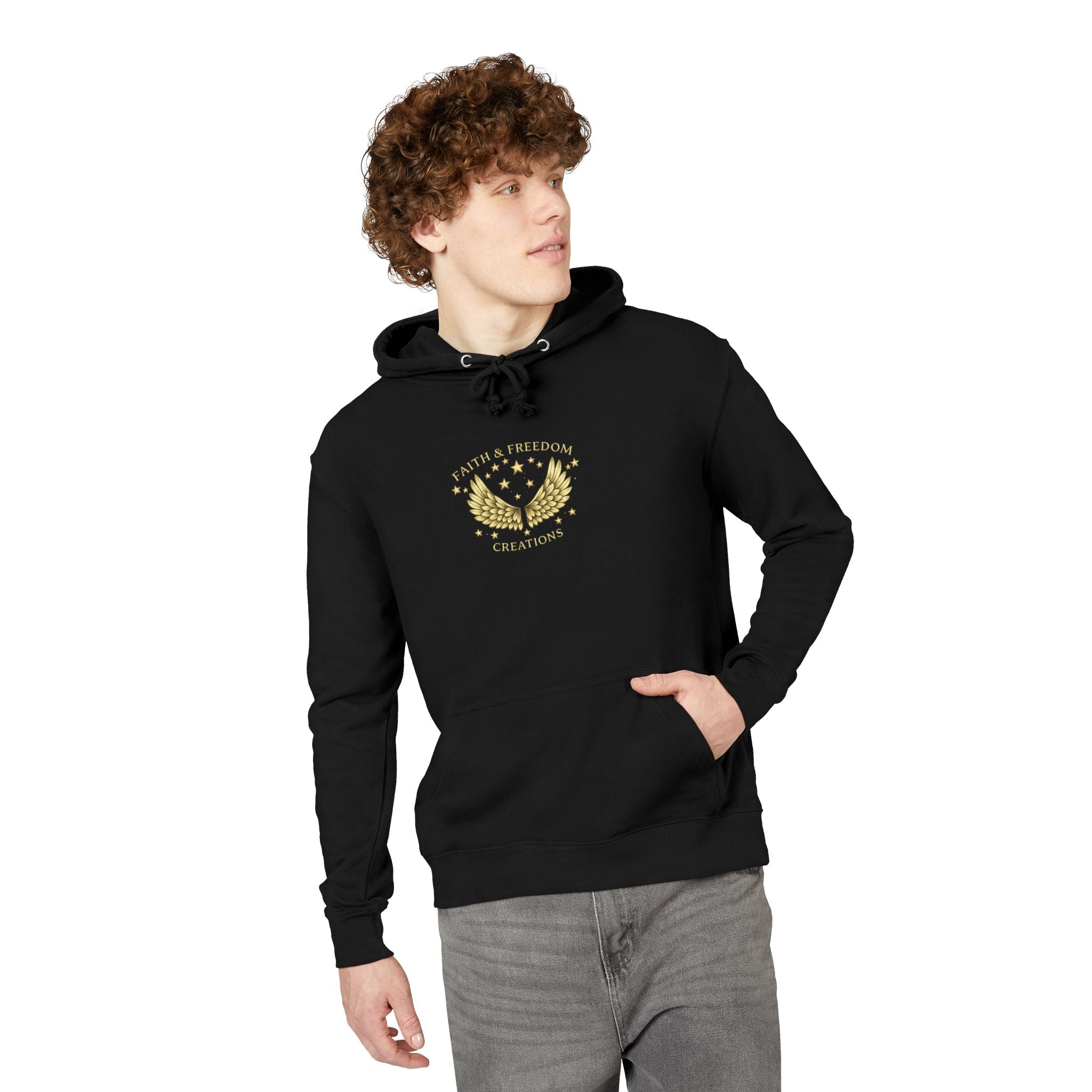 Sarah – French Terry Hoodie | “Laughed at First. Believed in the End.” Portrait Graphic – Five-Star Faith Series