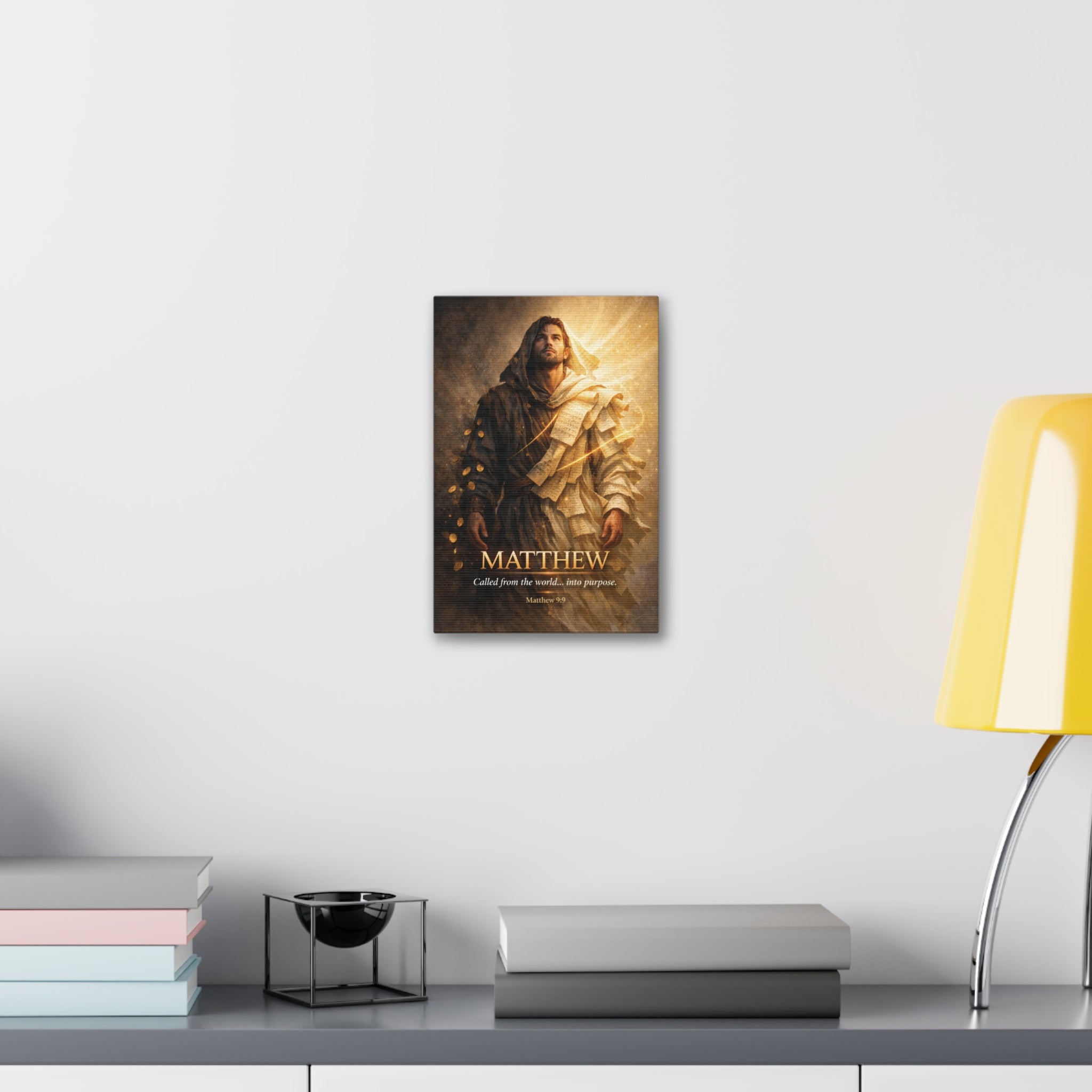 Matthew Bible Canvas Wall Art – “Called from the World… Into Purpose” Christian Scripture Canvas