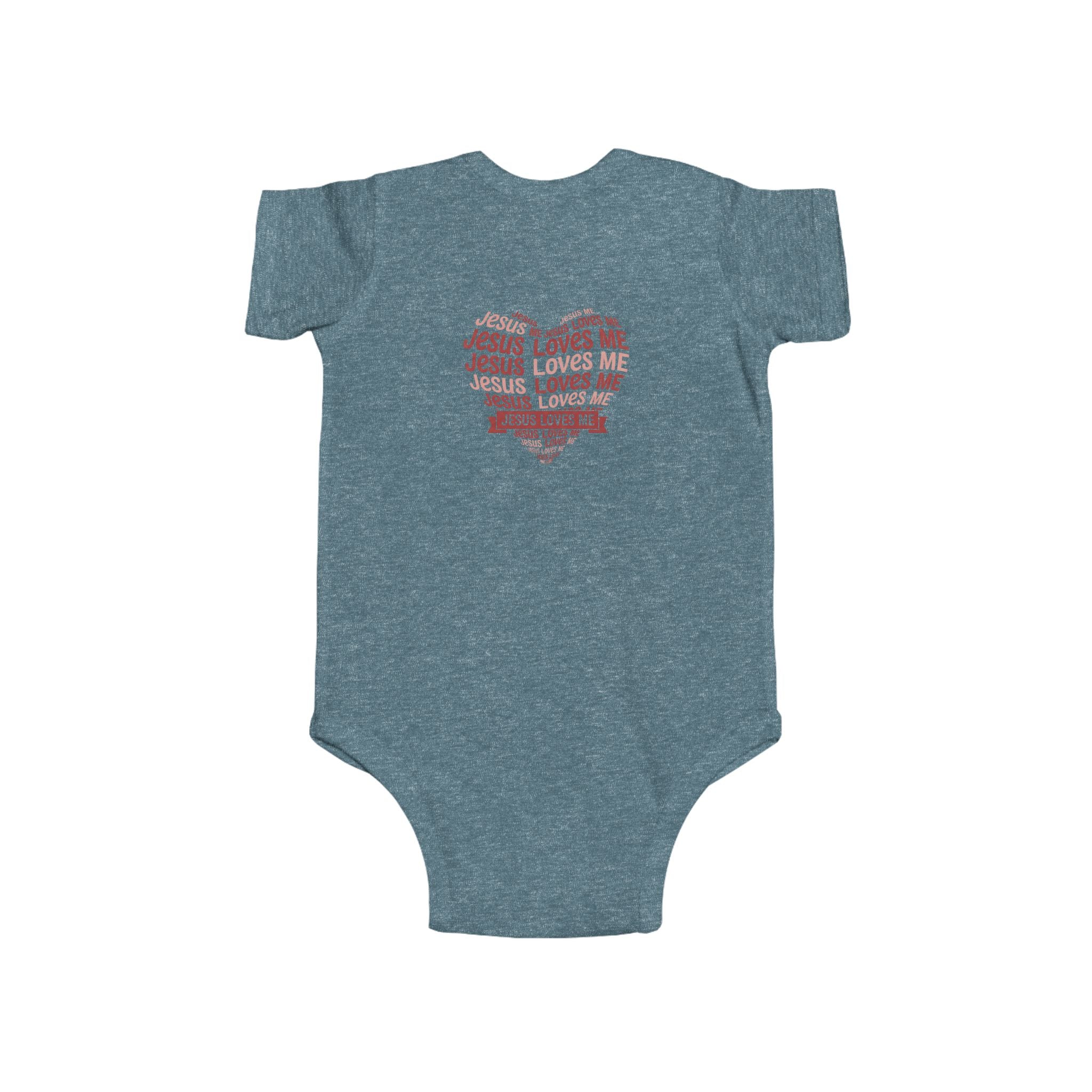 Jesus Loves Me Heart Infant Bodysuit – Christian Baby Onesie | Faith Inspired Baby Clothing