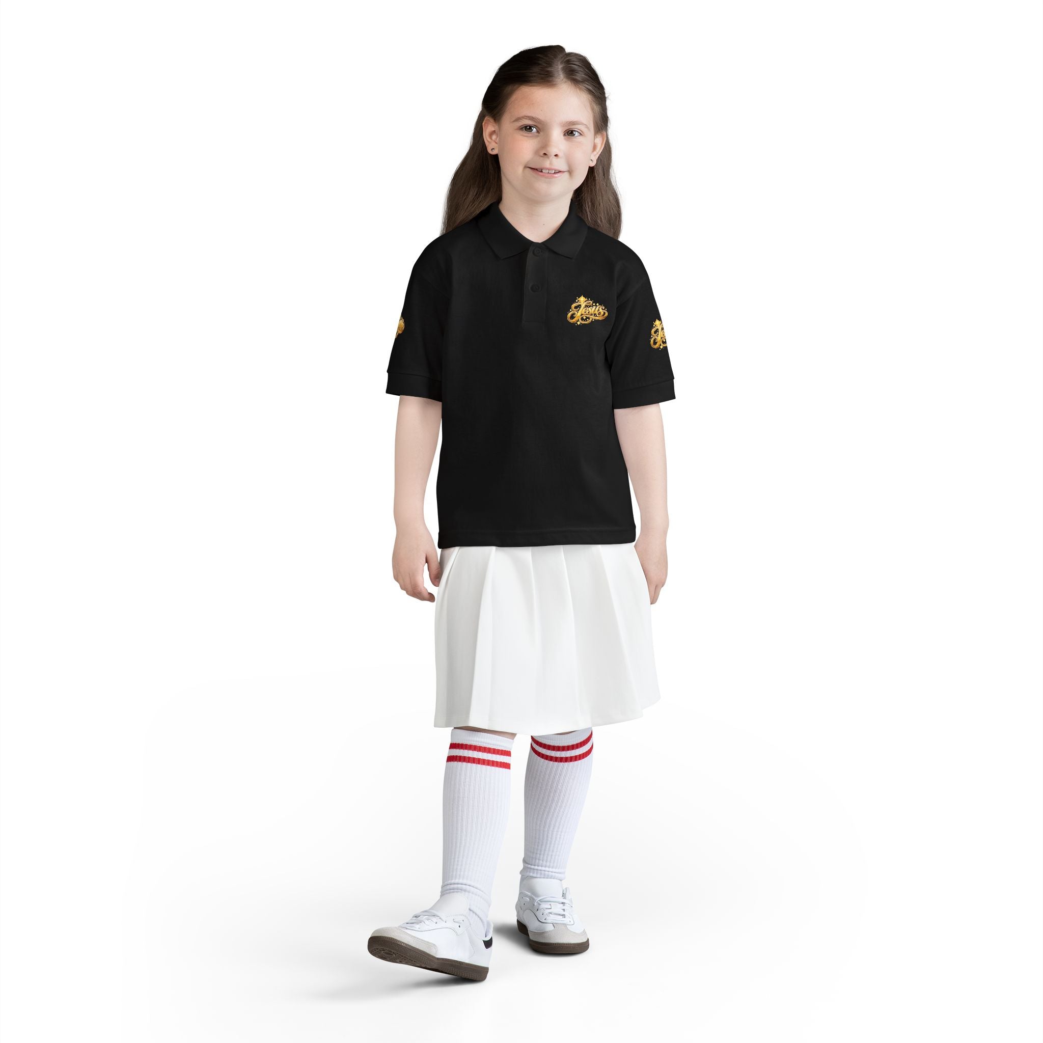 Kids Jesus Gold Nugget Polo – Youth Christian Faith Shirt | Church & Dress Casual Polo