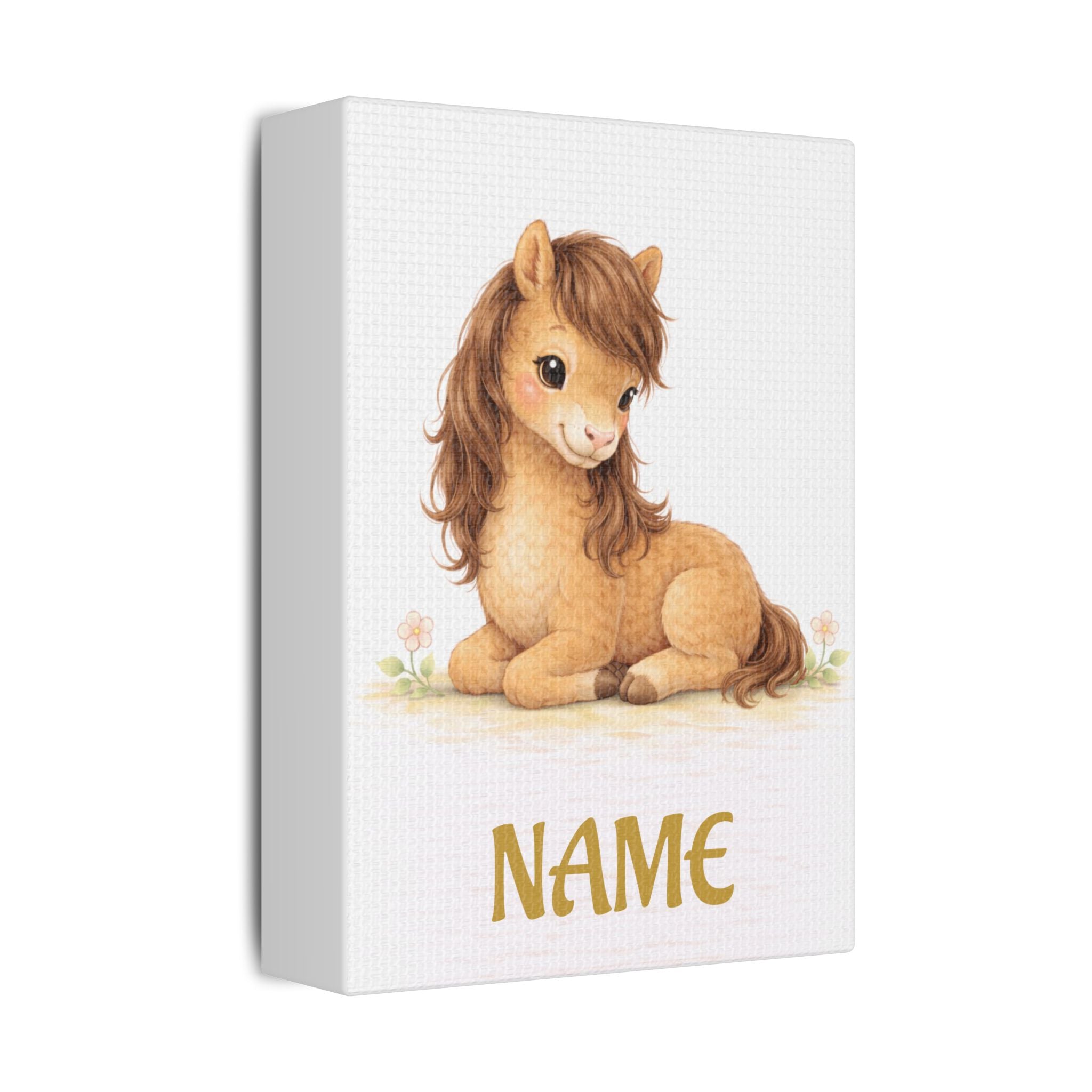 Personalized Foal Canvas — Custom Name Nursery Wall Art