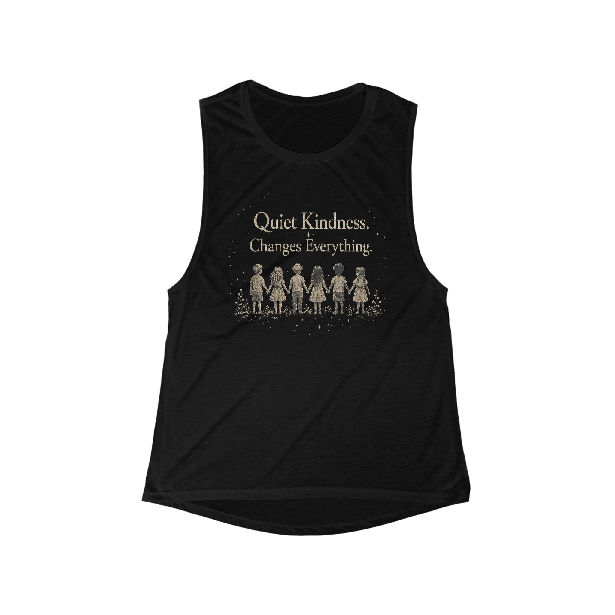 Quiet Kindness Muscle Tank – “Quiet Kindness Changes Everything” Inspirational Women’s Tank