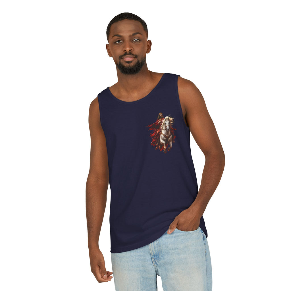 Jesus Second Coming Tank Top | Jesus on White Horse Christian Tank | Inspirational Faith Apparel