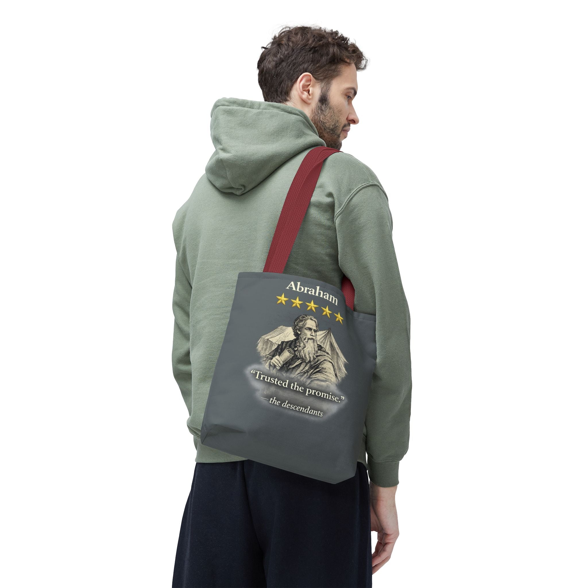Abraham – Tote Bag | “Trusted the Promise” Patriarch Graphic – Five-Star Faith Series