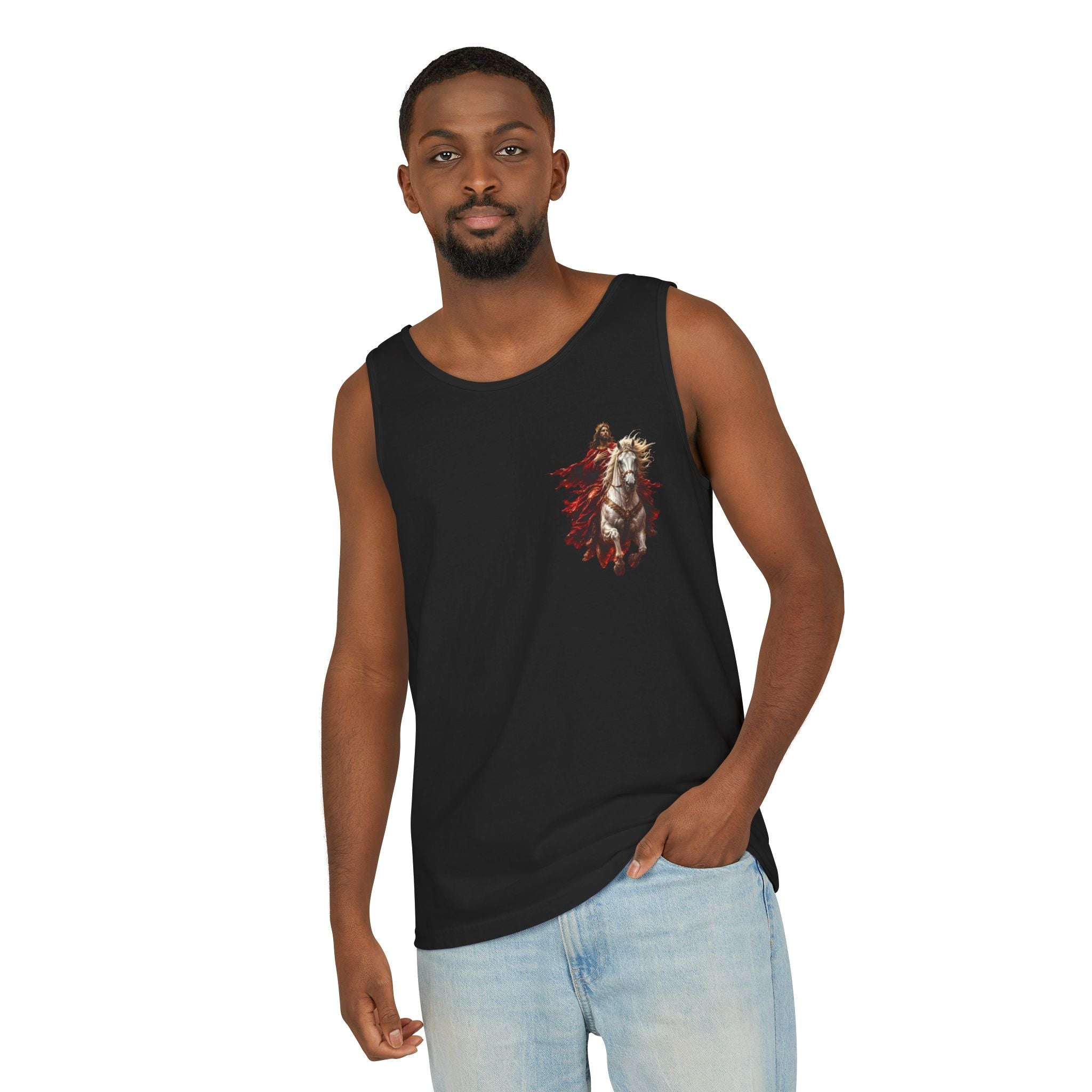 Jesus Second Coming Tank Top | Jesus on White Horse Christian Tank | Inspirational Faith Apparel