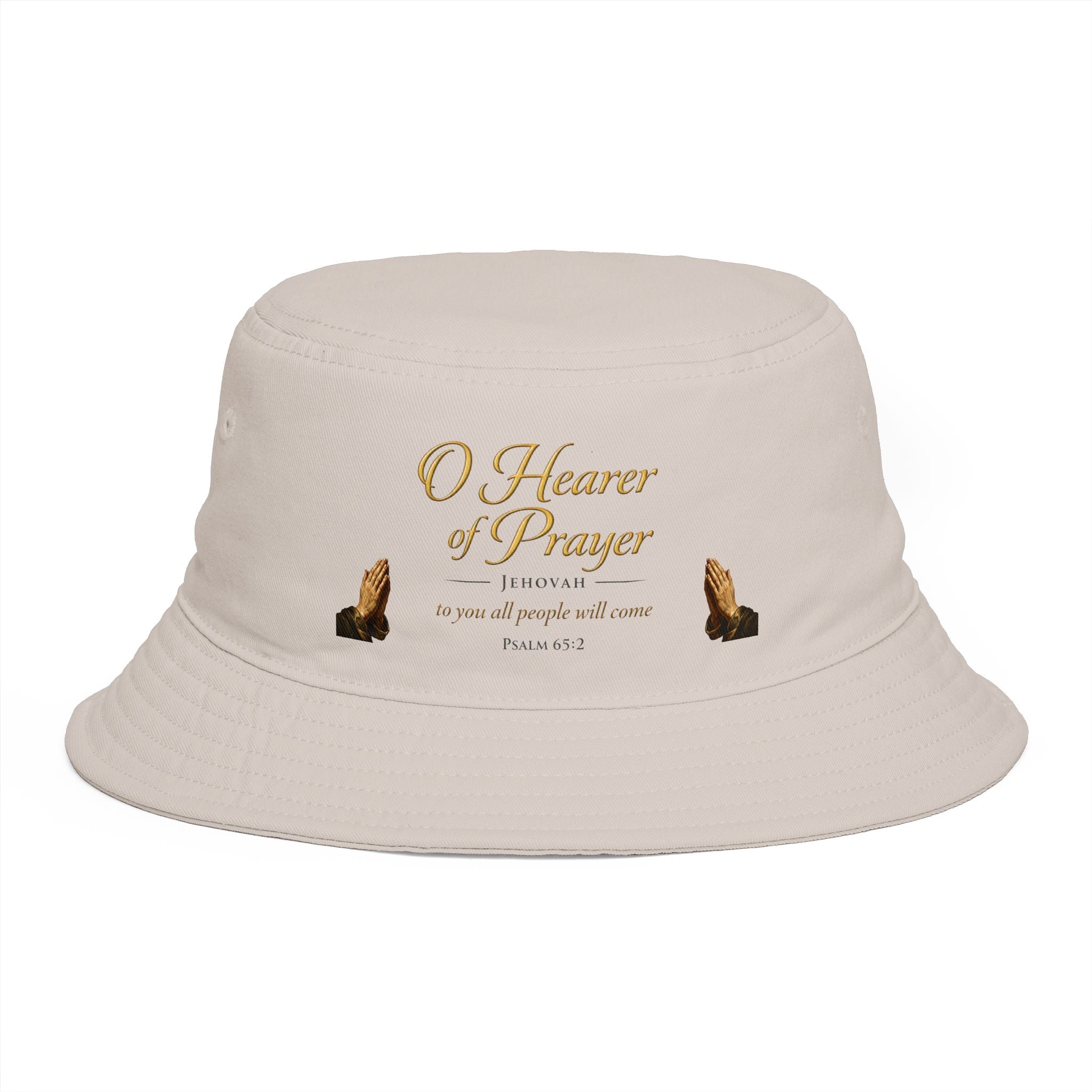 O Hearer of Prayer Bucket Hat – Psalm 65:2 Faith-Inspired Scripture Hat | Faith & Freedom Creations