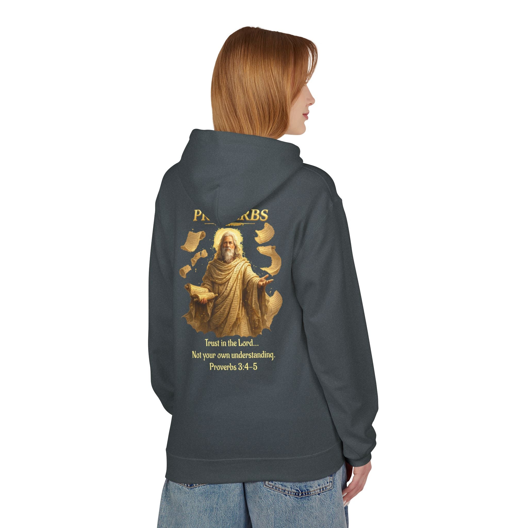Proverbs “Trust in the Lord” Hoodie – Christian Scripture Pullover | Proverbs 3:5 Faith Sweatshirt
