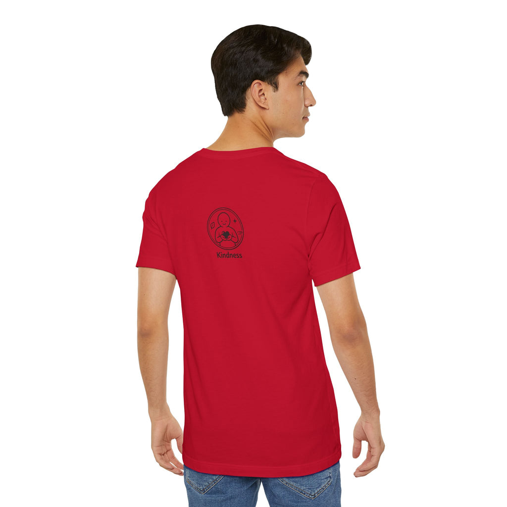 Kindness Minimalist T-Shirt | Inspirational Heart Emblem Tee | Soft Everyday Graphic Shirt