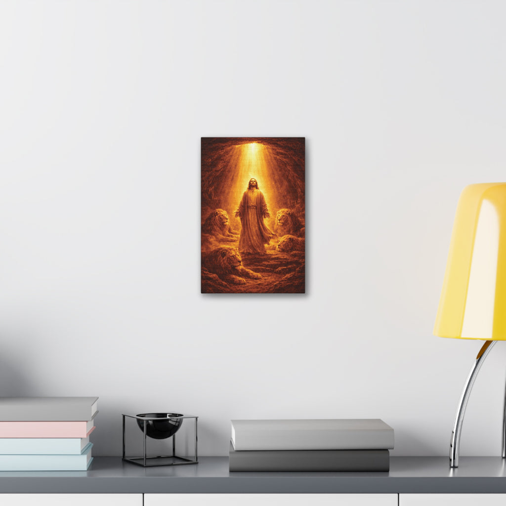 Lion of Judah – Daniel and the Lions Canvas Print | Christian Wall Art of Faith and Courage
