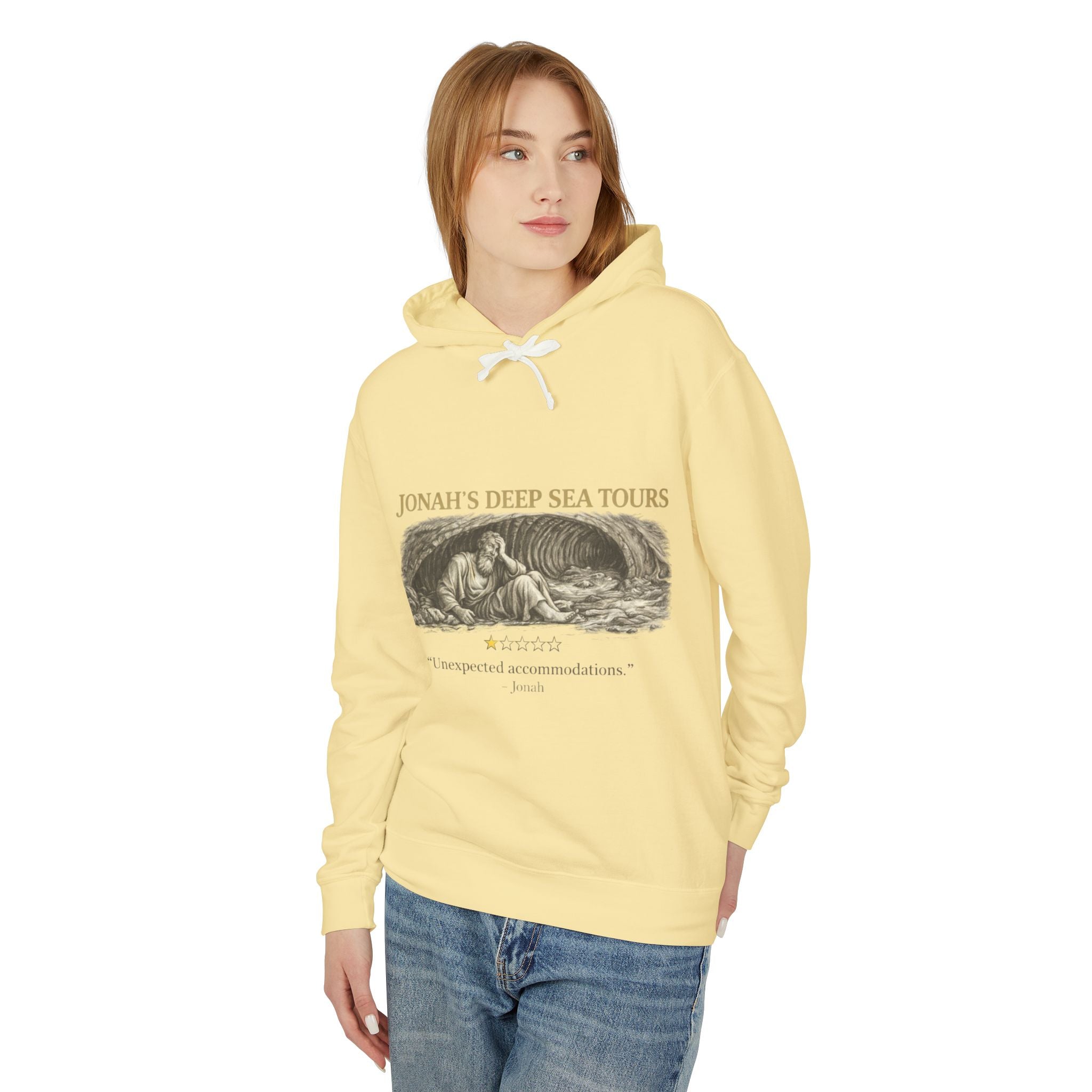 Jonah's Deep Sea Tours - Vintage Nautical Hoodie with Biblical Humor