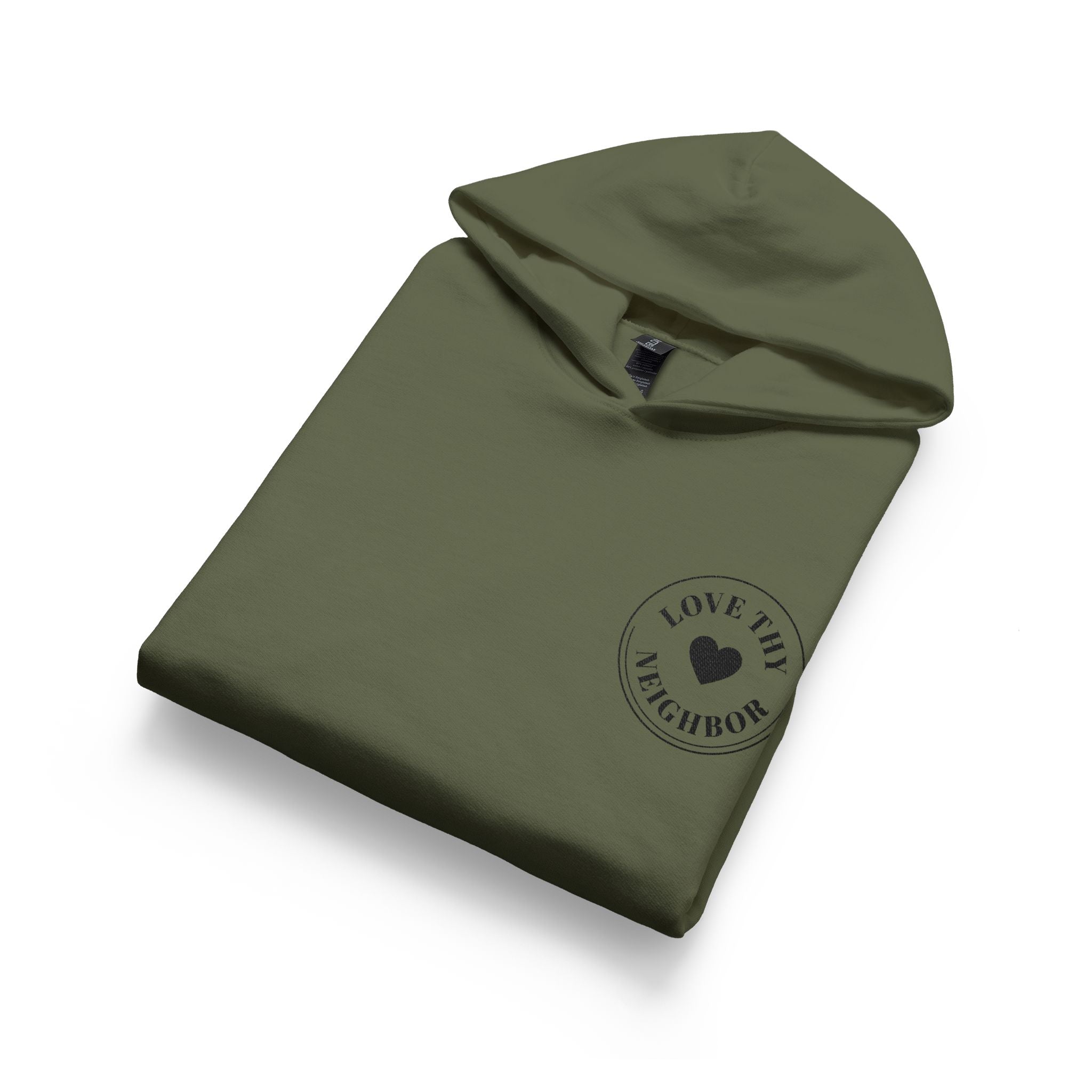 Youth Hoodie — 'Love Tiny Friendships' Heart Chest Logo