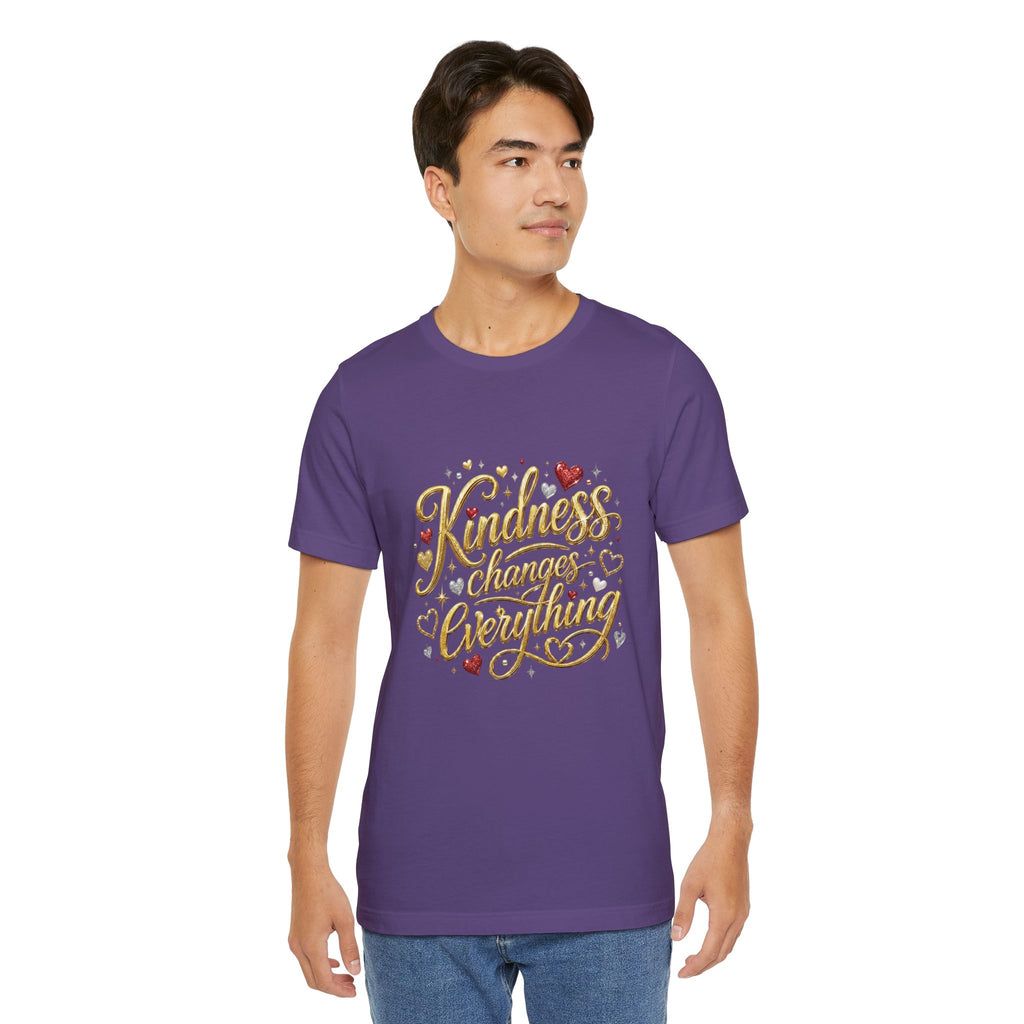 Kindness Changes Everything T-Shirt | Inspirational Script Graphic Tee | Soft Everyday Kindness Shirt